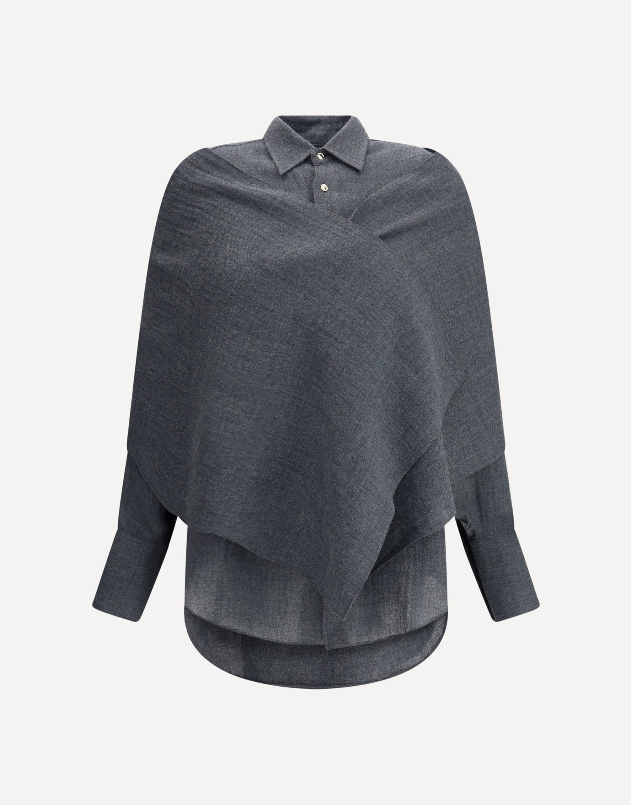 Darkpark Darkpark Georgia Wool Shirt With Removable Scarf