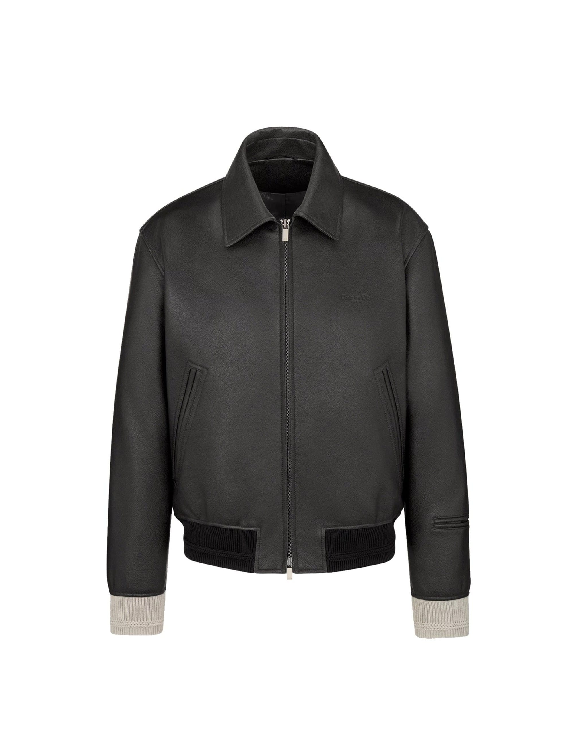 Dior Couture Calf Leather Logo Jacket