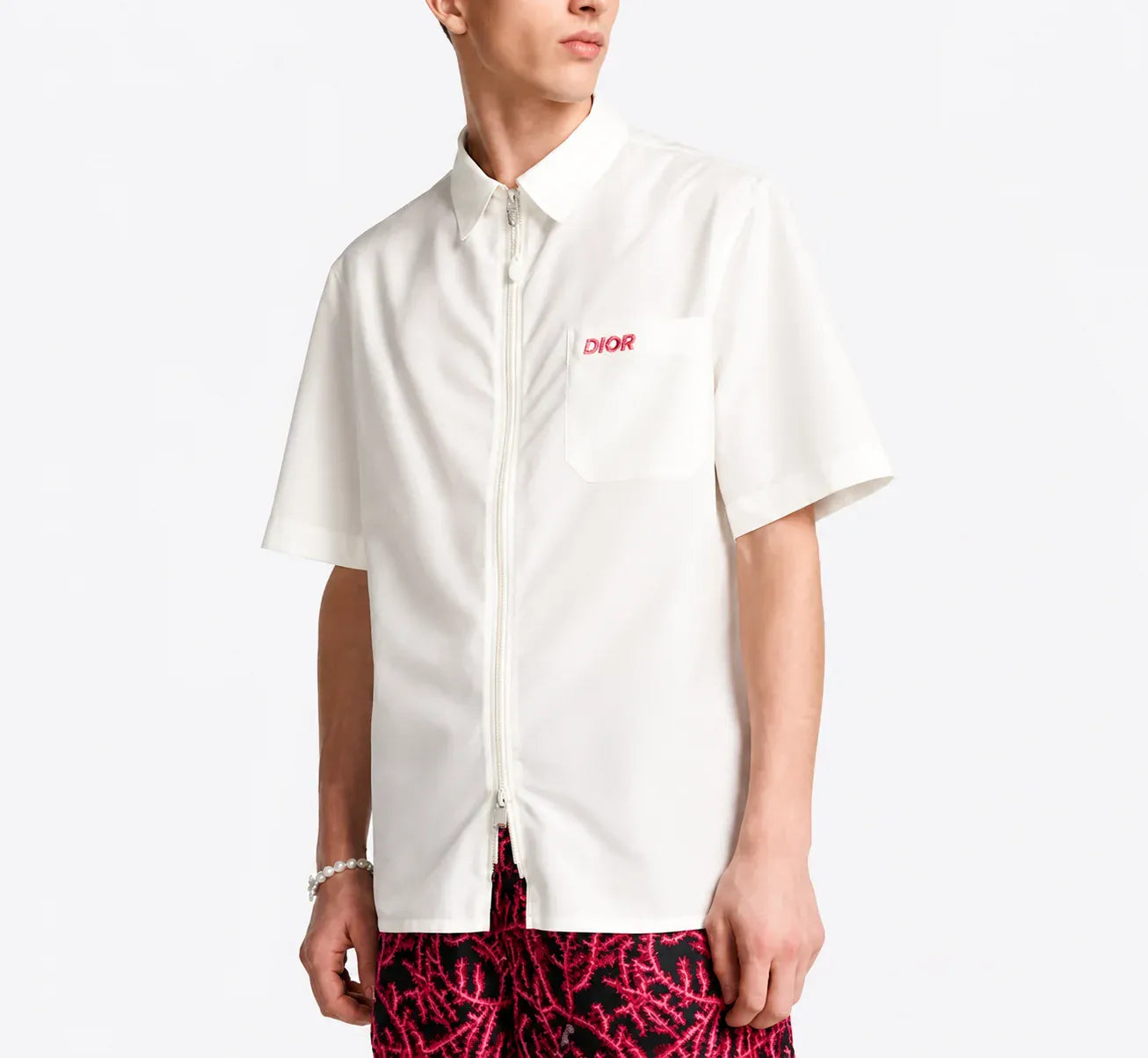 Dior Dior Zip-Front Short Sleeve Shirt