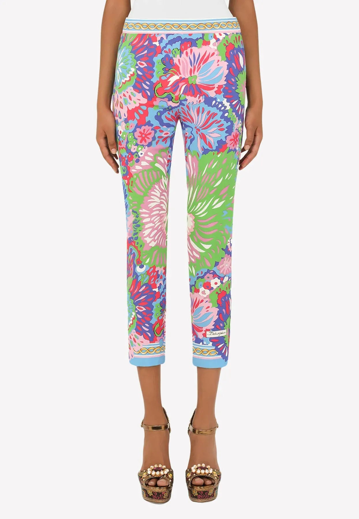Dolce & Gabbana Dolce & Gabbana 60's Print Cropped Leggings