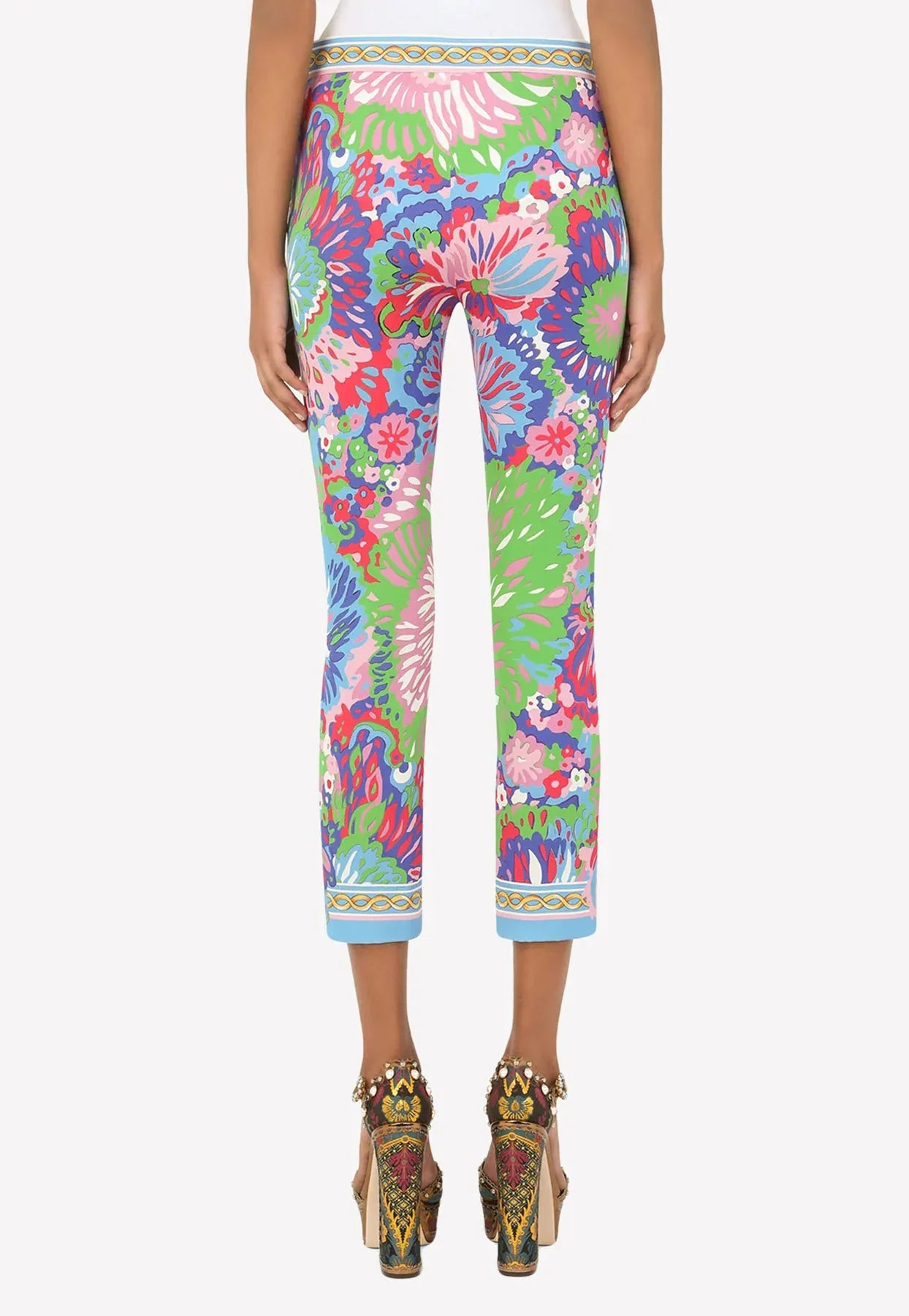 Dolce & Gabbana Dolce & Gabbana 60's Print Cropped Leggings