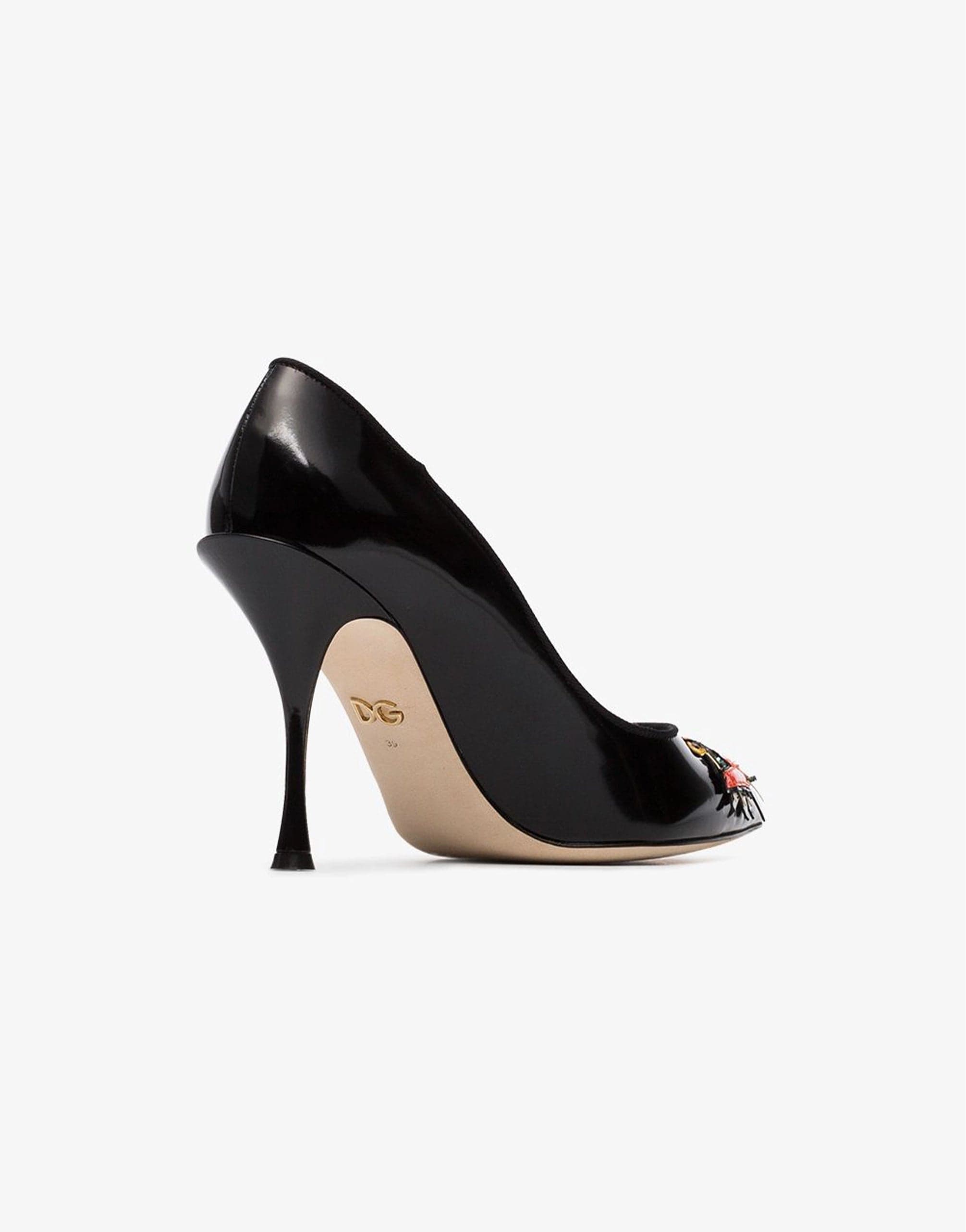 Dolce & Gabbana 90 Patent 'Wow' Embroidered Pumps