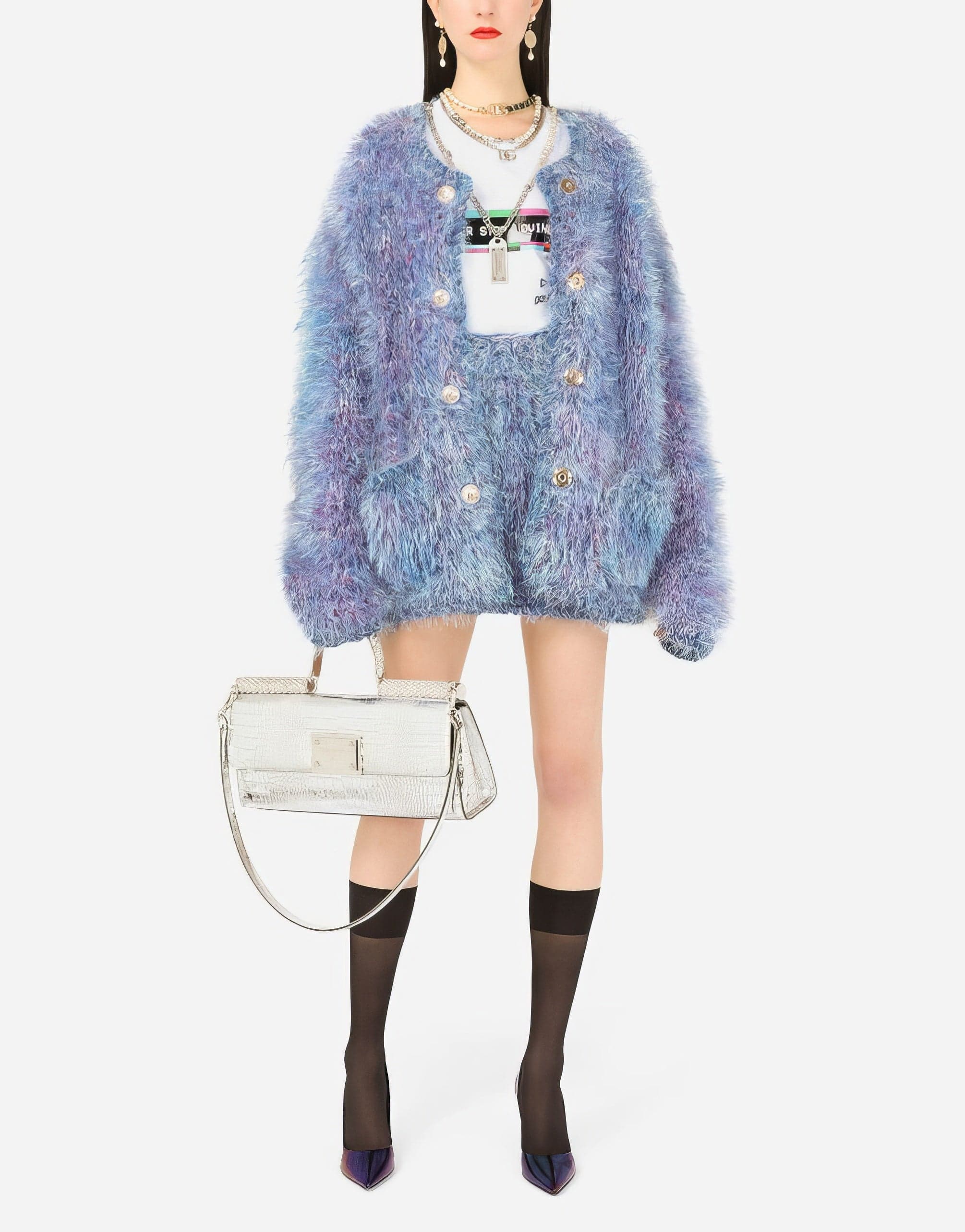 Dolce & Gabbana A-Line Knit Miniskirt