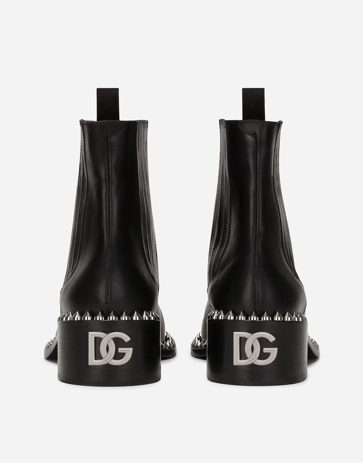 Dolce & Gabbana Achille Studded Leather Boots