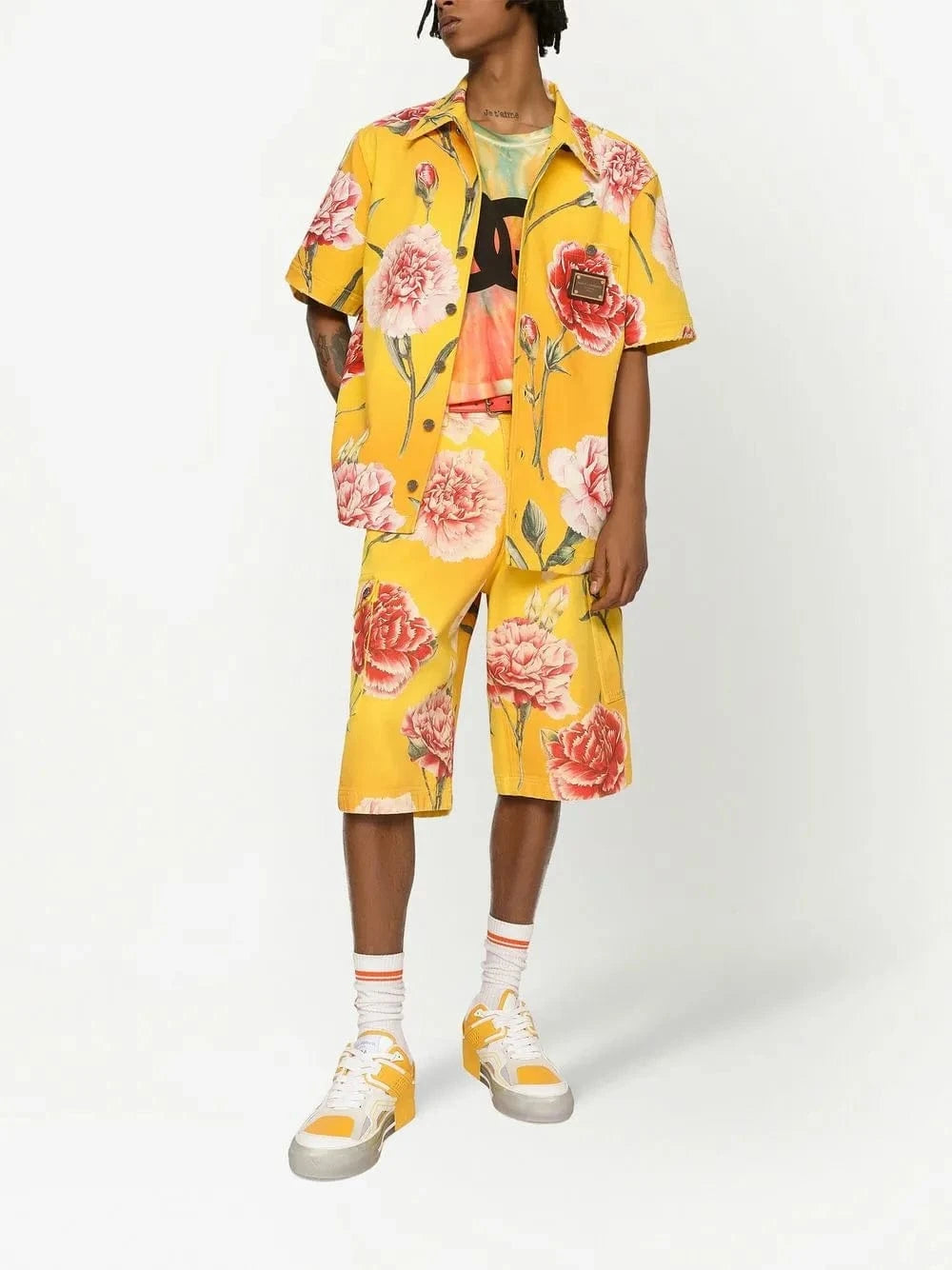 Dolce & Gabbana All-Over Carnation Print Shirt