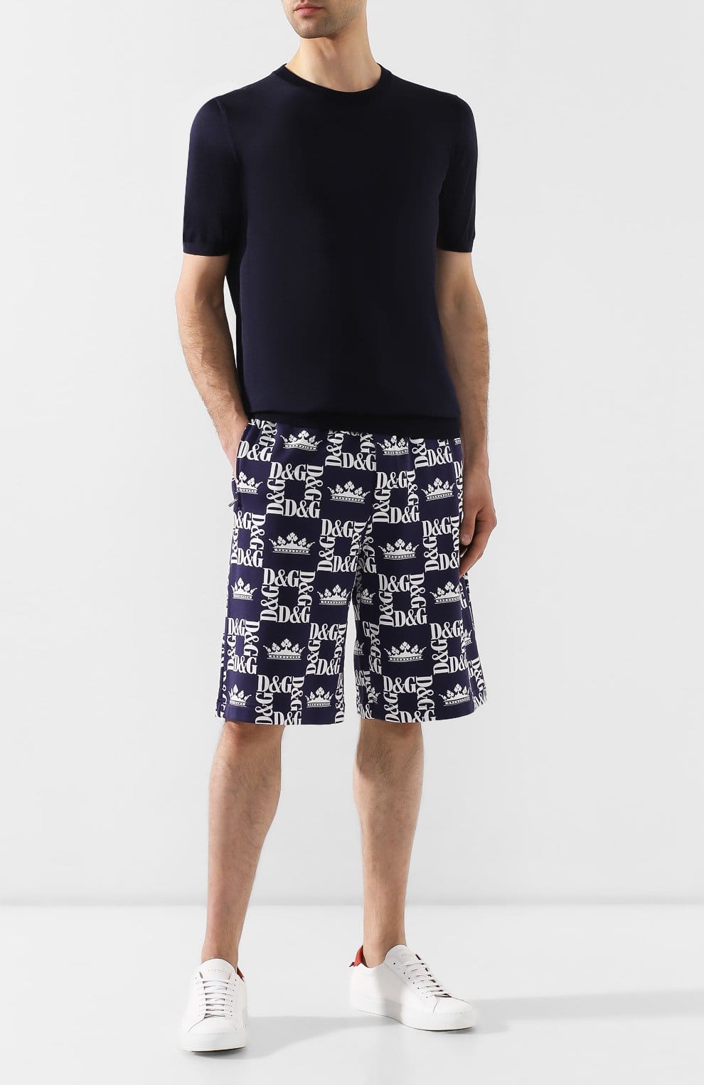 Dolce & Gabbana All-Over D&G Crown Print Shorts
