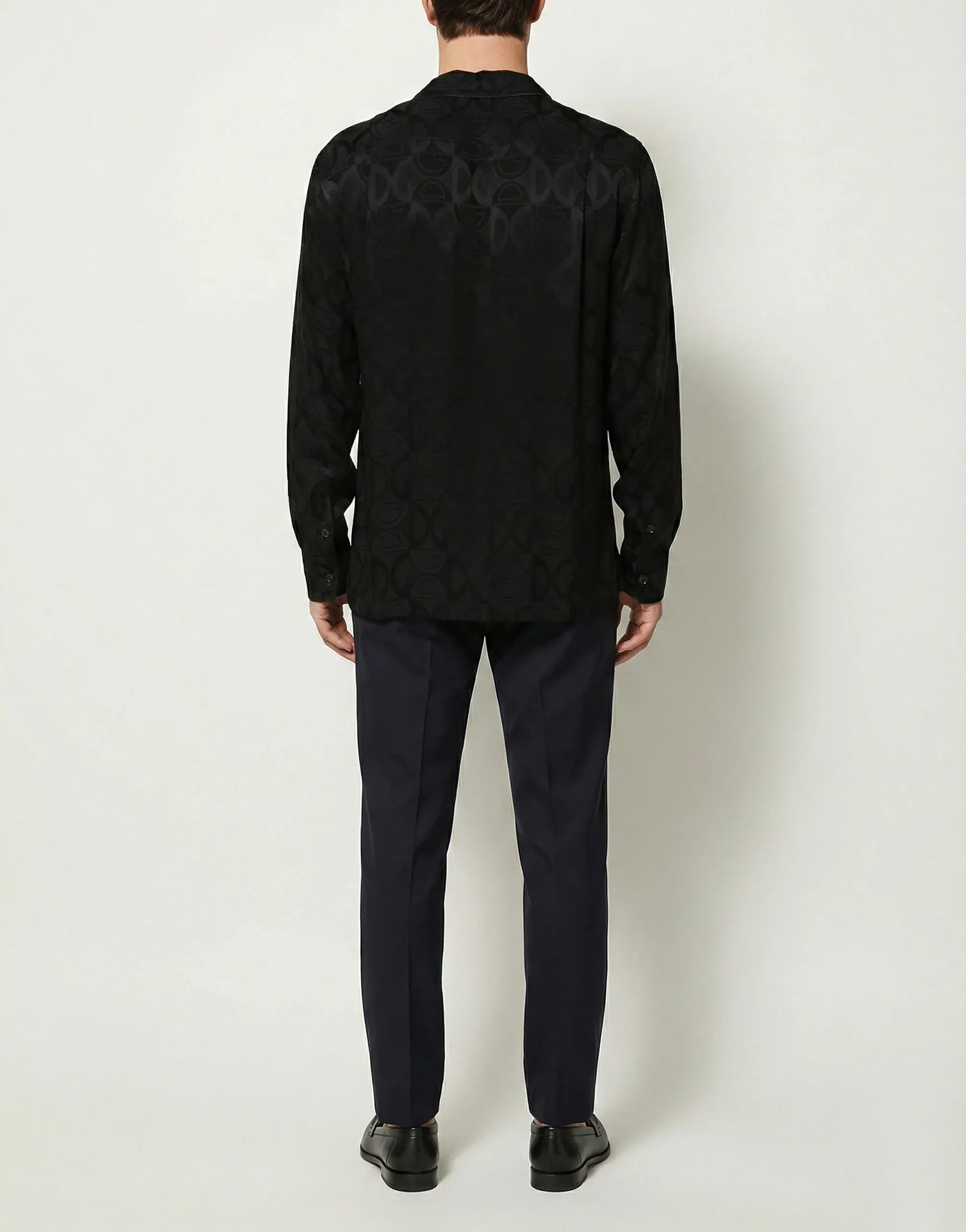 Dolce & Gabbana All-Over DG Logo Silk Shirt