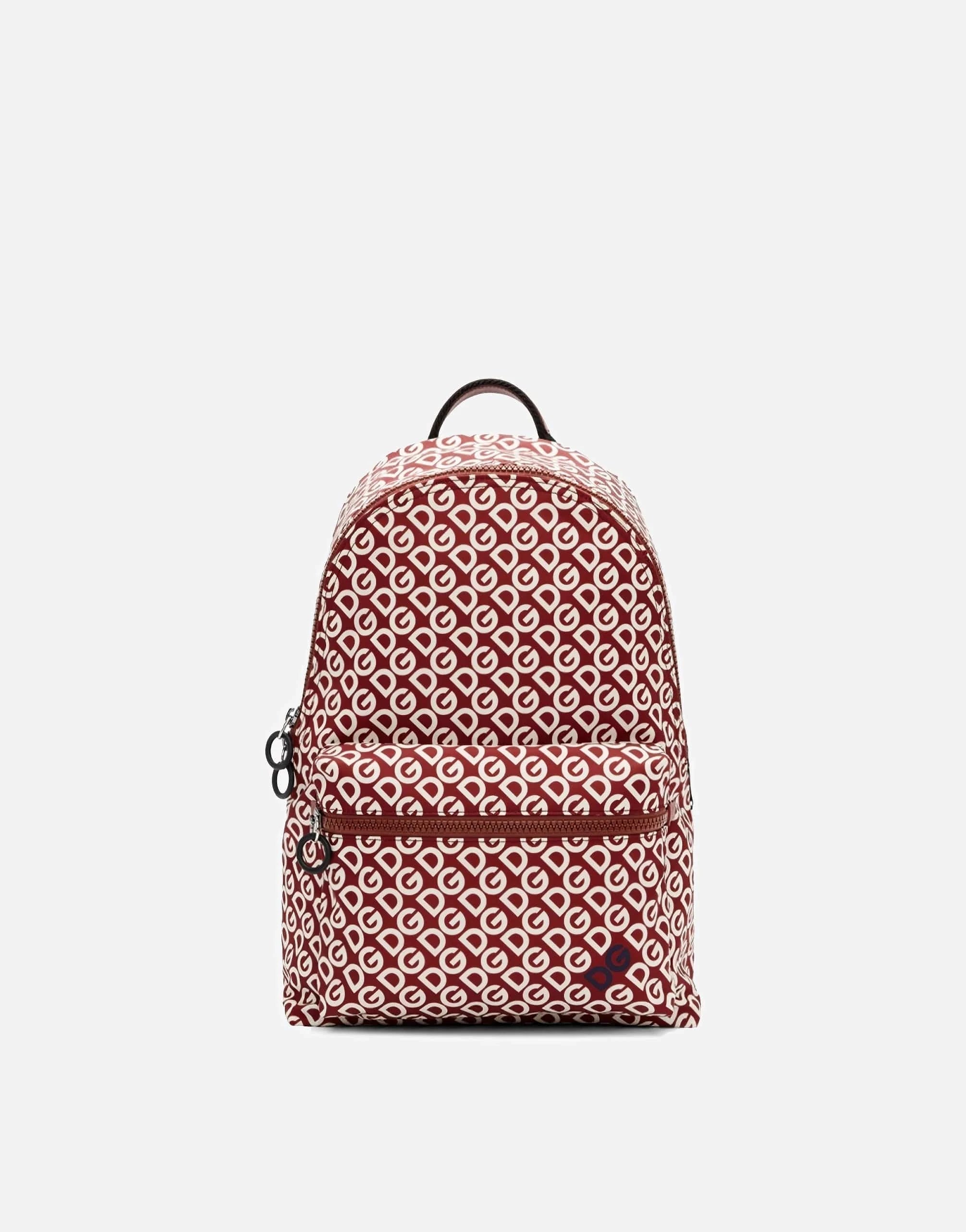 Dolce & Gabbana All-Over White Logo Backpack