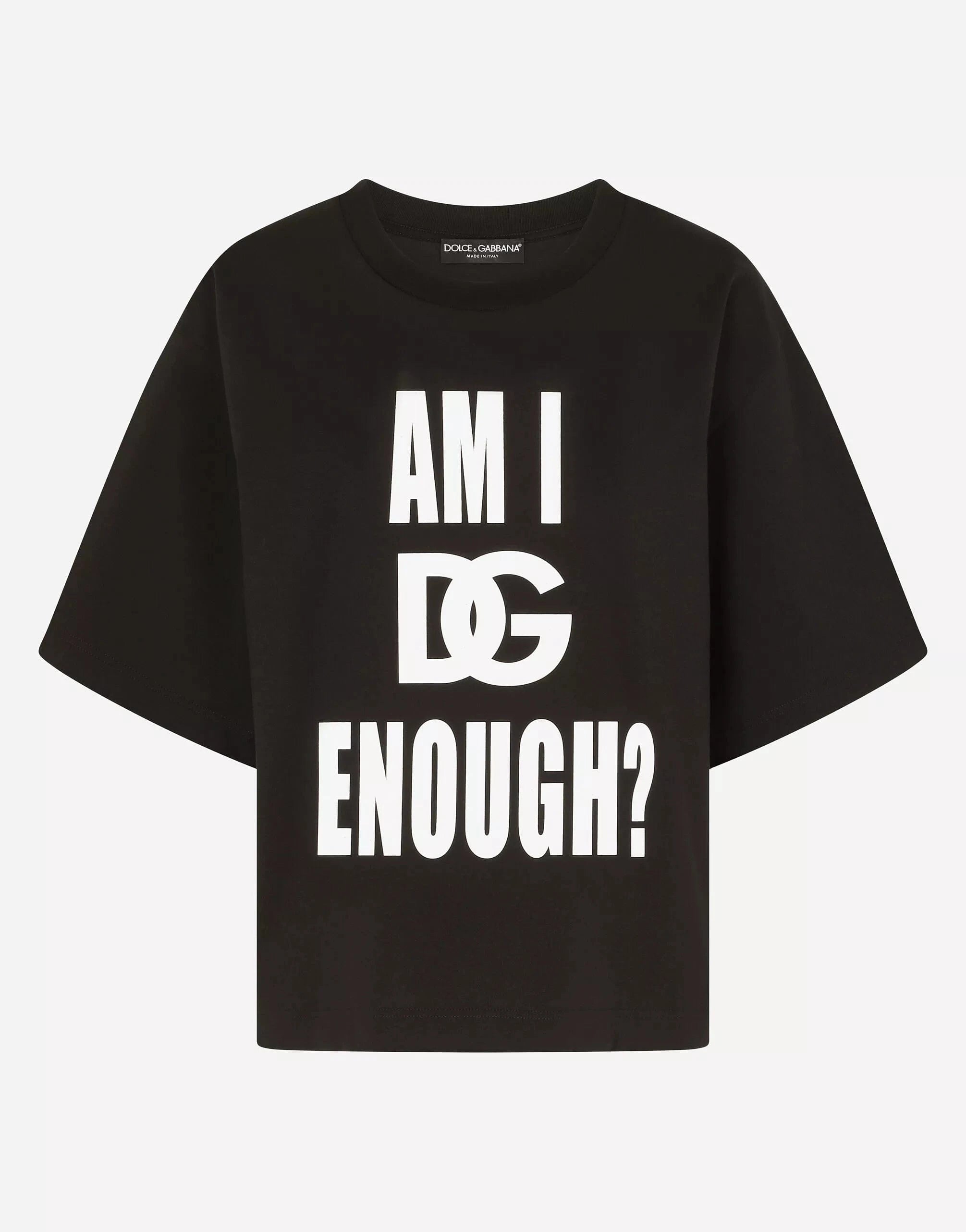 Dolce & Gabbana Am I DG Enough? Print T-Shirt