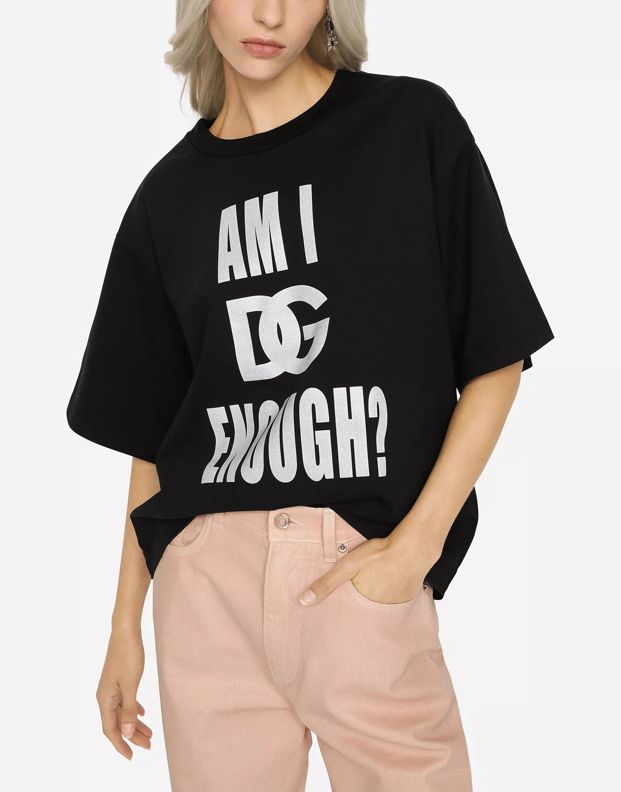 Dolce & Gabbana Am I DG Enough? Print T-Shirt