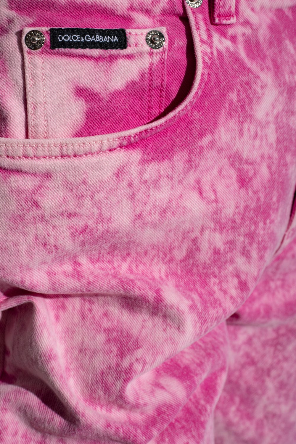 Dolce & Gabbana Amber Marbled Denim Boyfriend Jeans