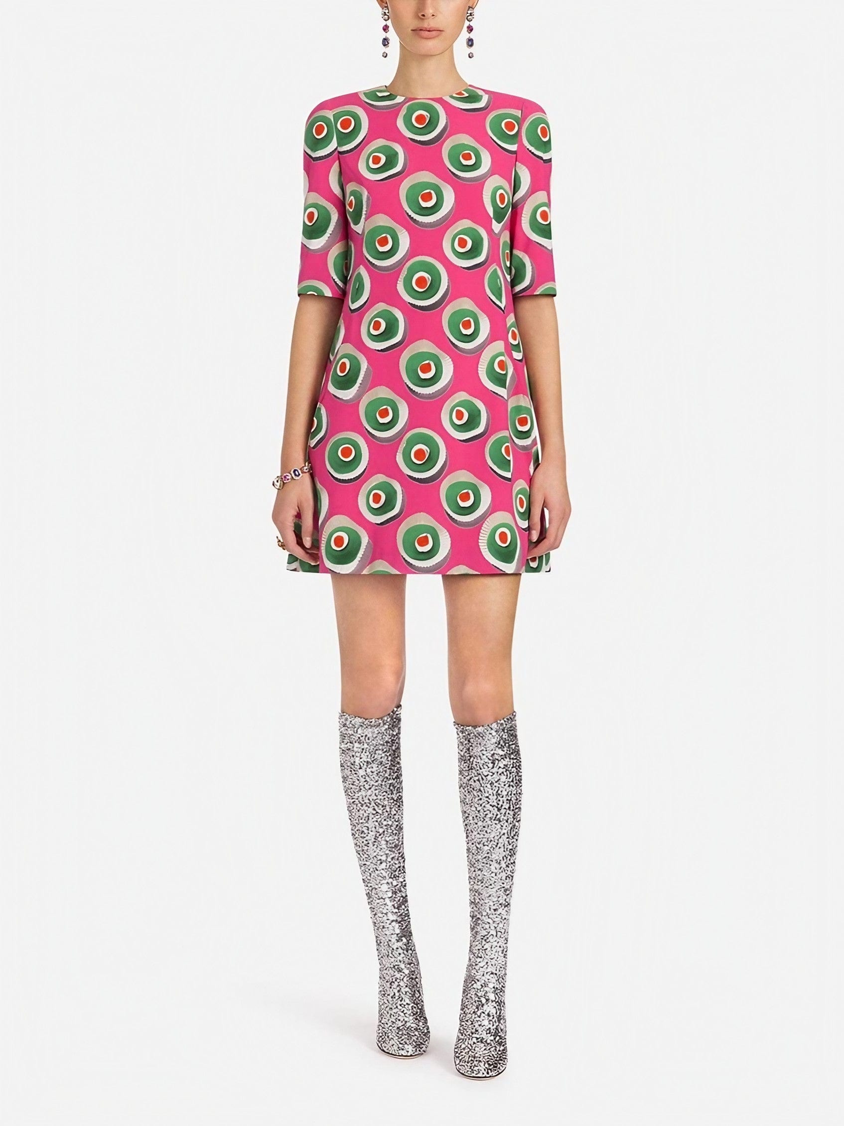 Dolce & Gabbana Amore Can A-line Print Dress