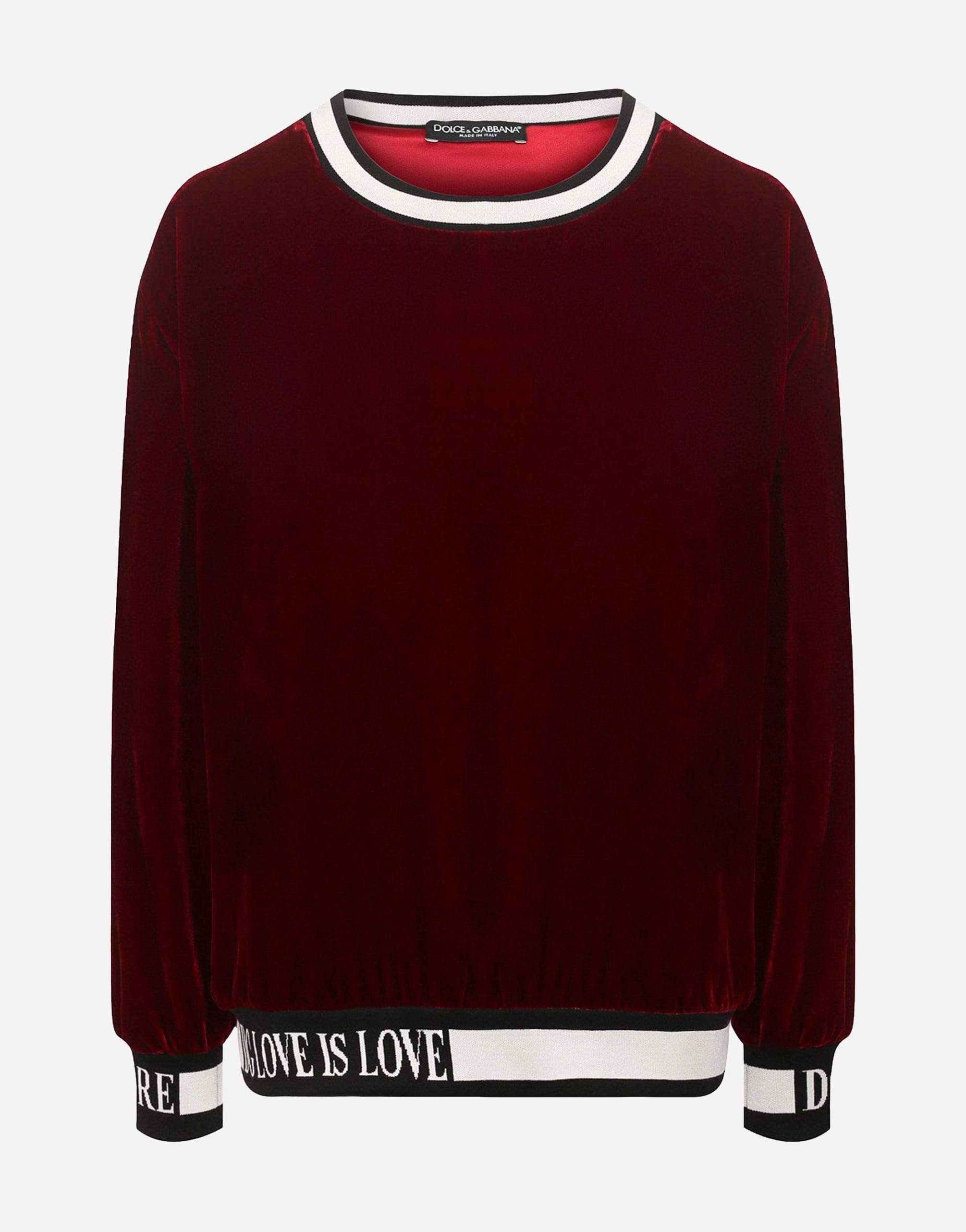 Dolce & Gabbana Amore Velvet Sweatshirt