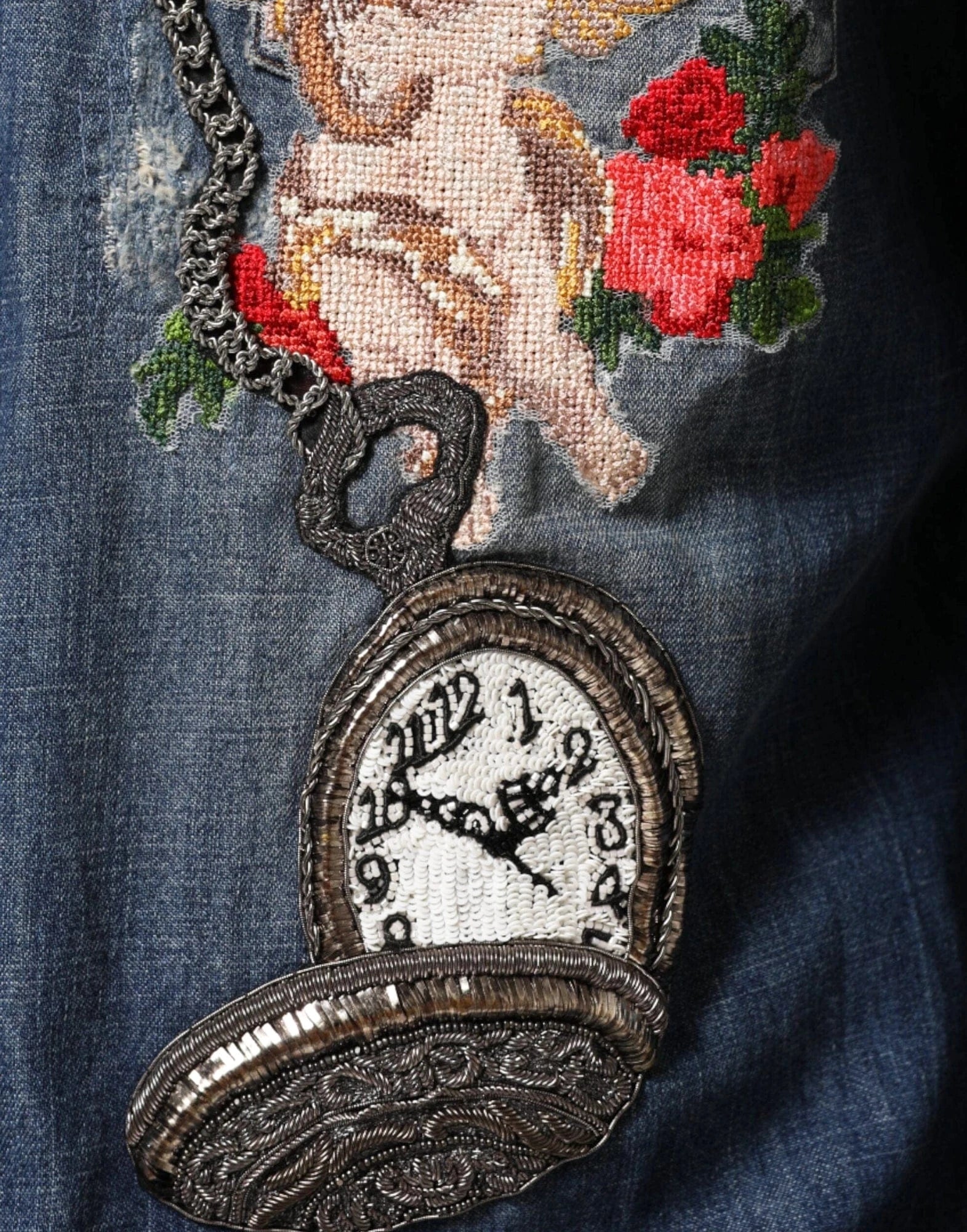 Dolce & Gabbana Angels Patch Denim Shirt