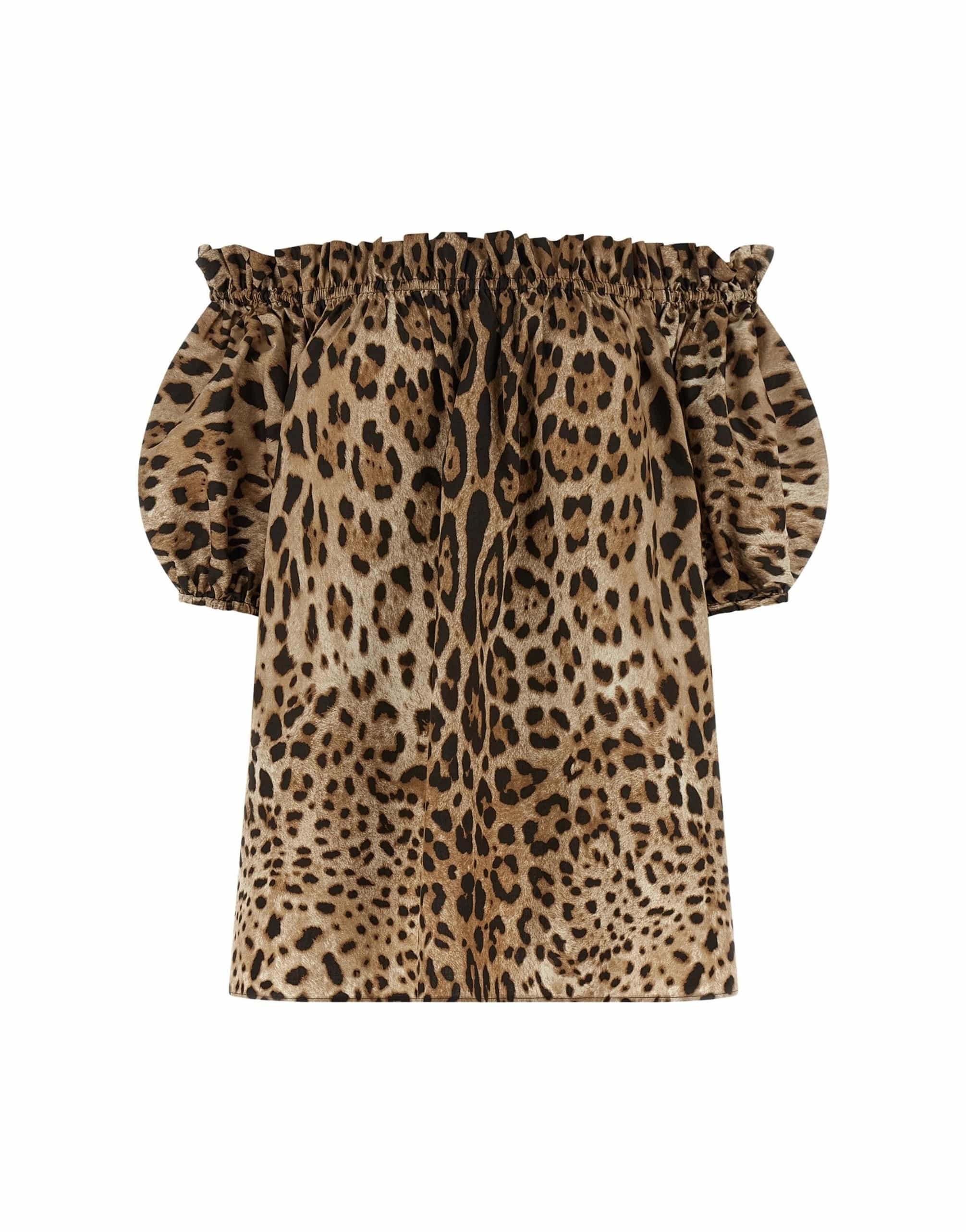 Dolce & Gabbana Dolce & Gabbana Animal Print Bardot Top