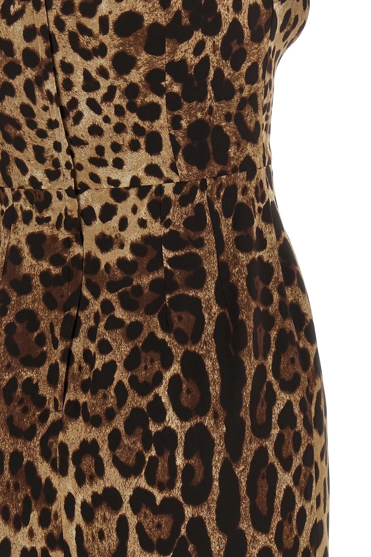 Dolce & Gabbana Animal Print Silk Charmeuse Midi Dress