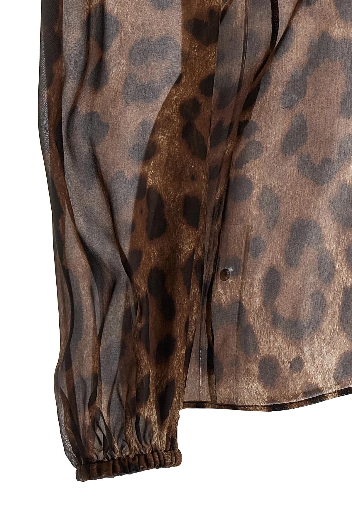 Dolce & Gabbana Animal Print Silk Shirt Blouses