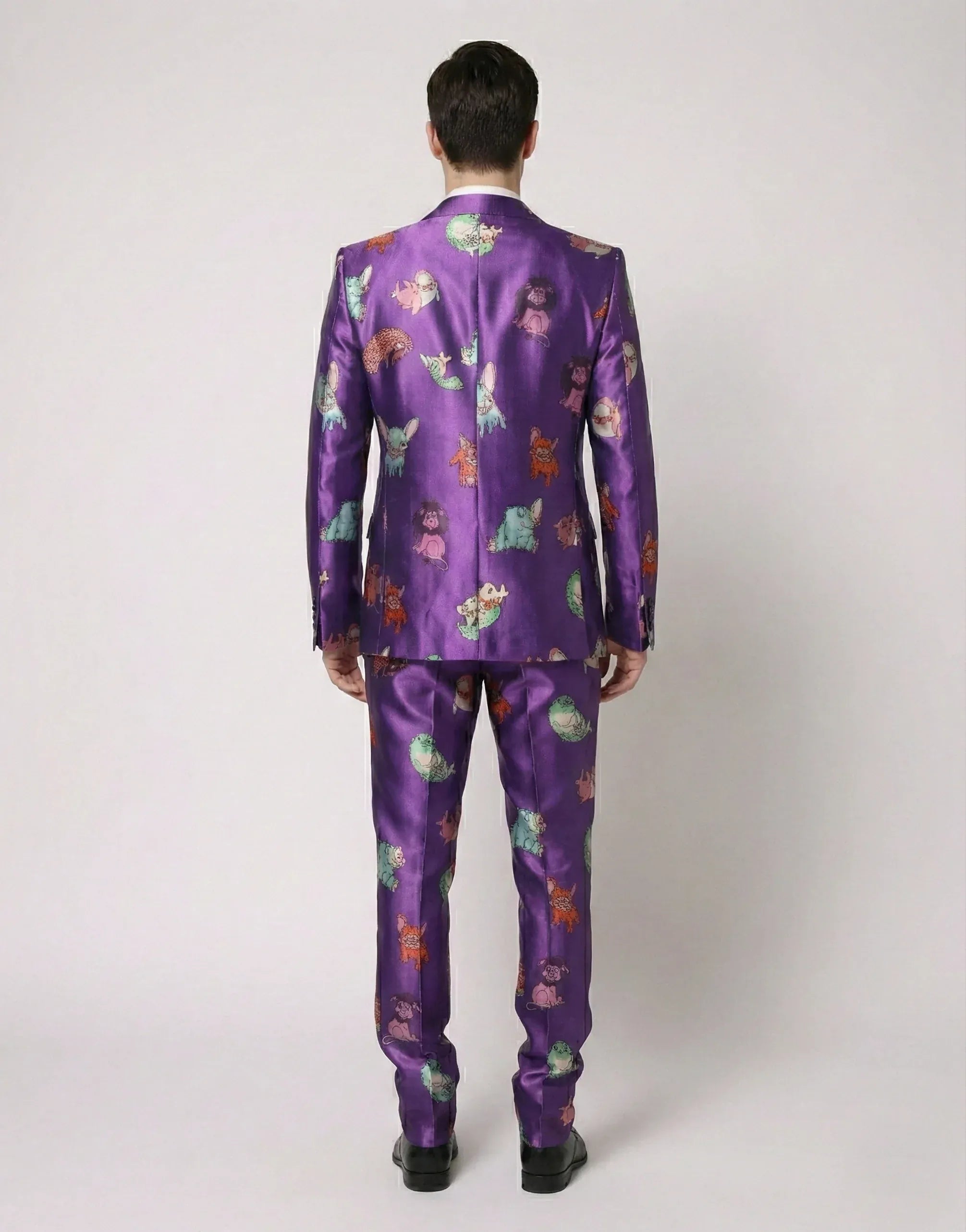 Dolce & Gabbana Animal-Print Silk Three-Piece Suit
