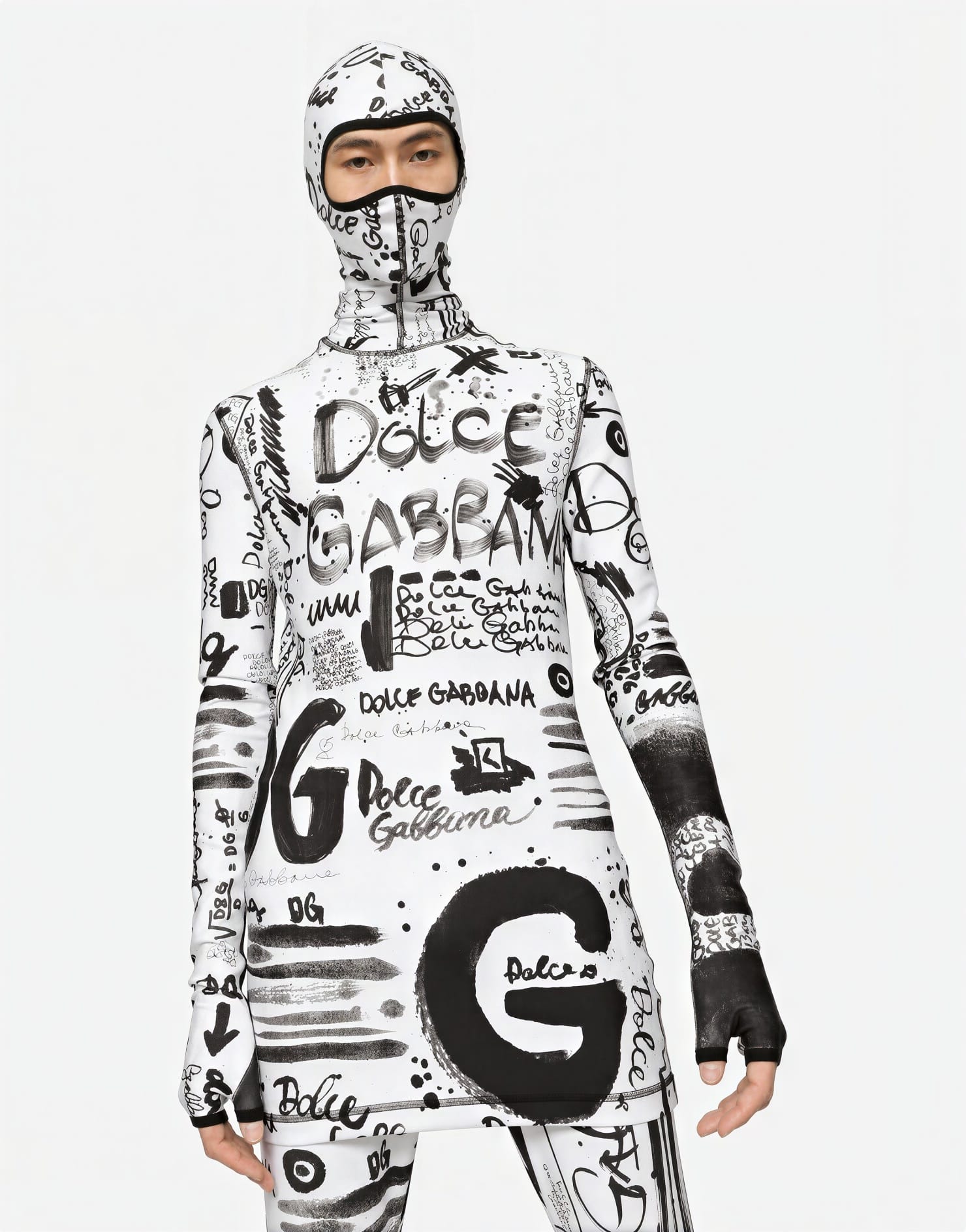 Dolce & Gabbana Dolce & Gabbana Balaclava and Logo Print Sweatshirt