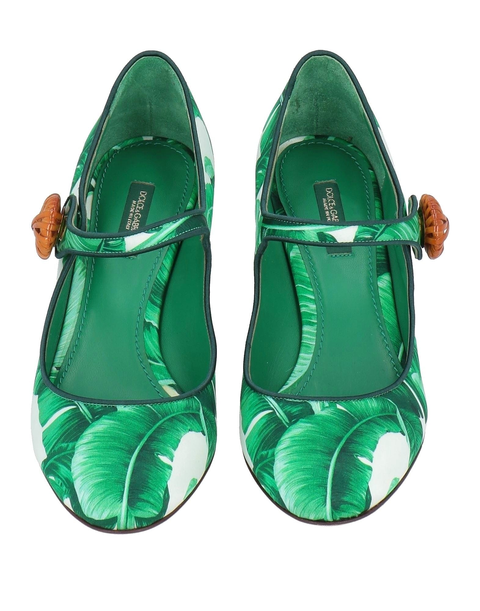Dolce & Gabbana Banana Leaf-Print Pumps