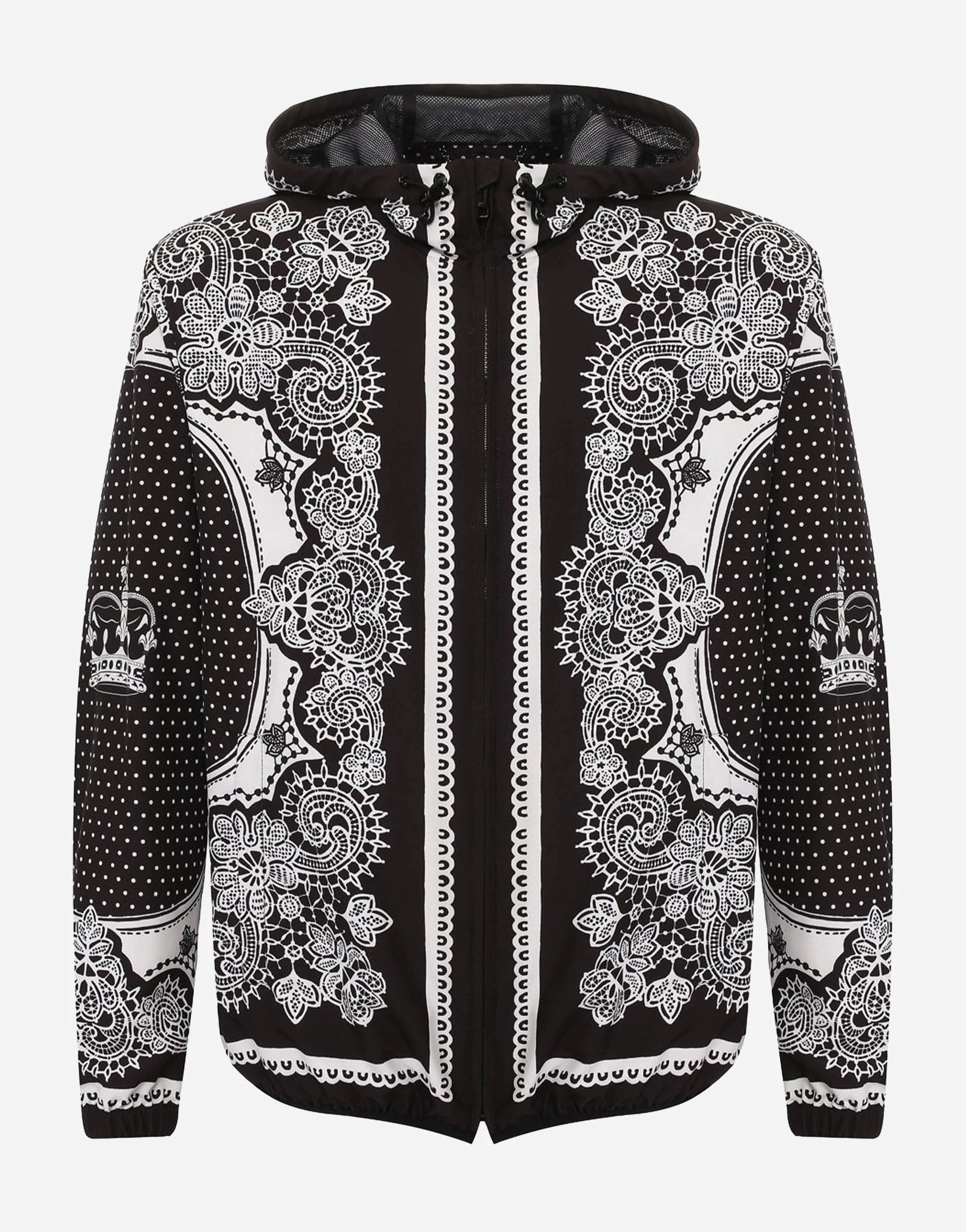 Dolce & Gabbana Maroon Nylon DG Crown Embroidery Jacket main image 1