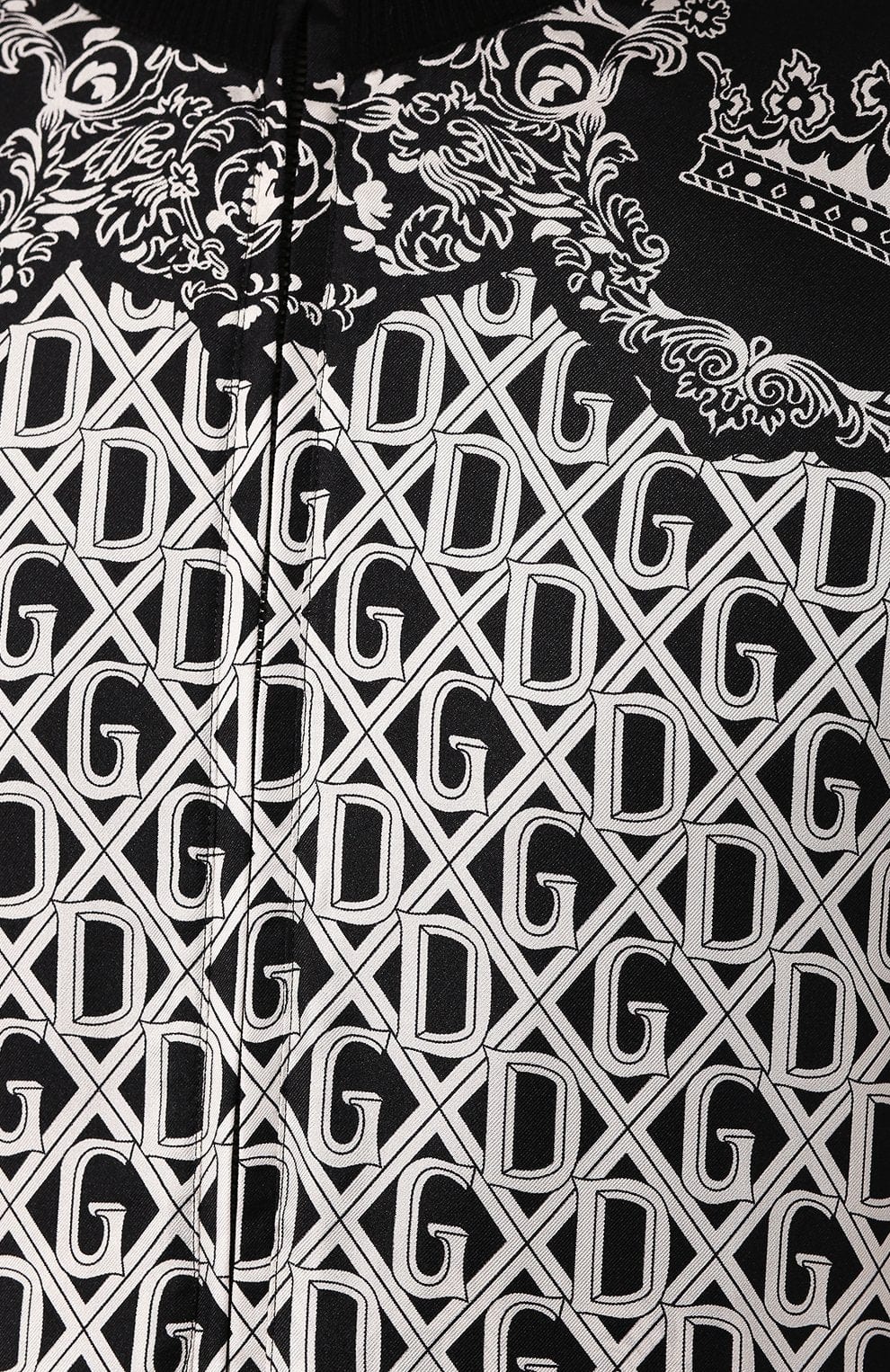 Dolce & Gabbana Bandana-Print Cashmere Zip-Up Sweater