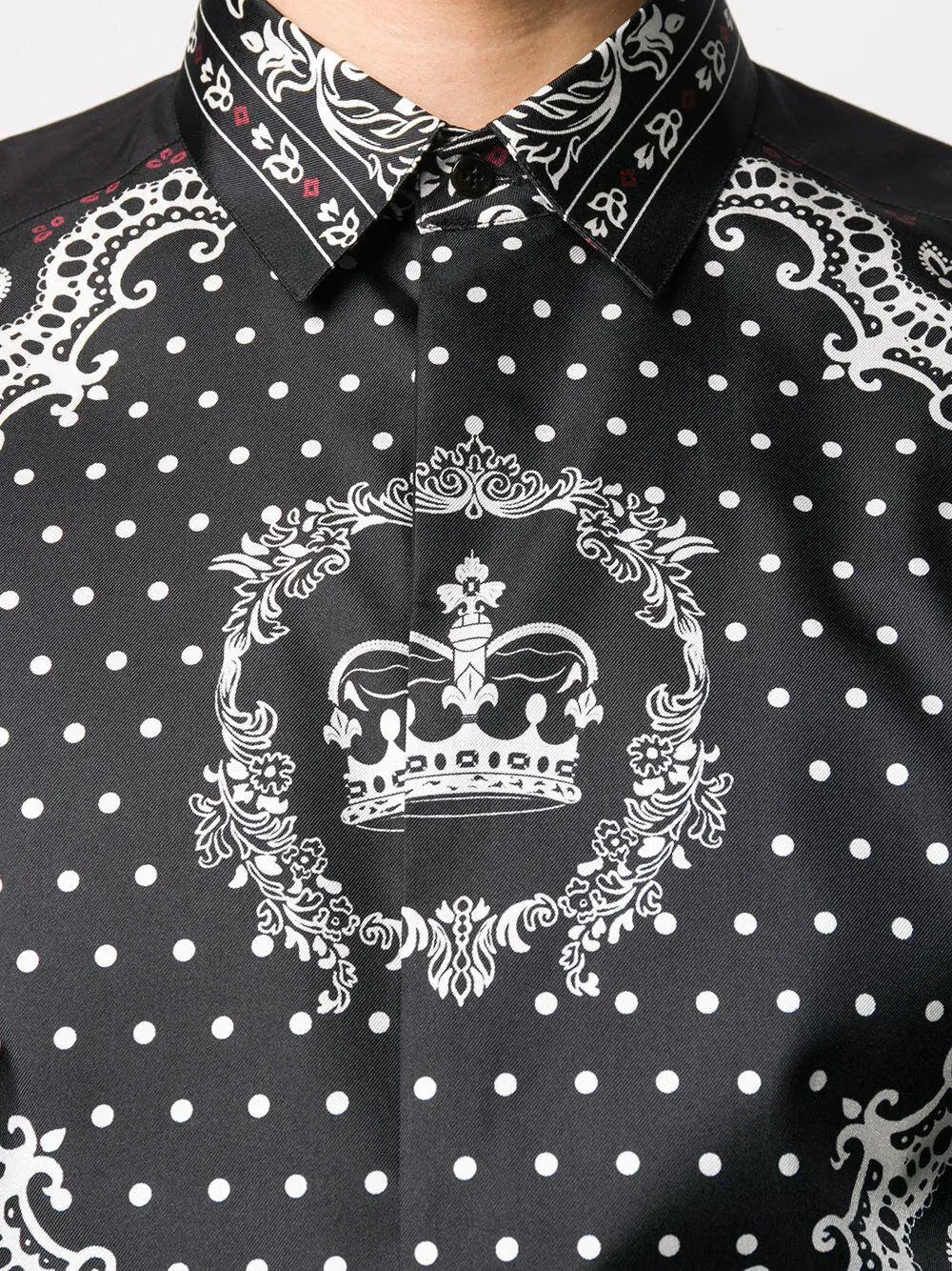 Dolce & Gabbana Bandana-Print Poplin Shirt