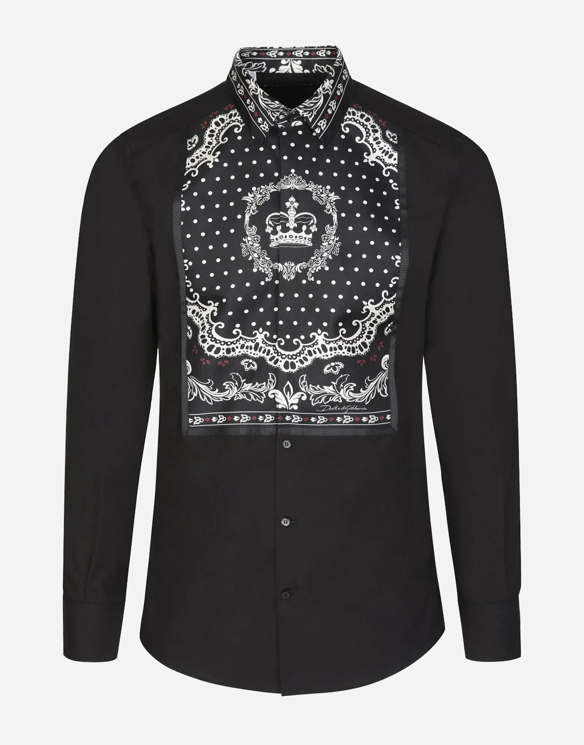 Dolce & Gabbana Bandana-Print Poplin Shirt