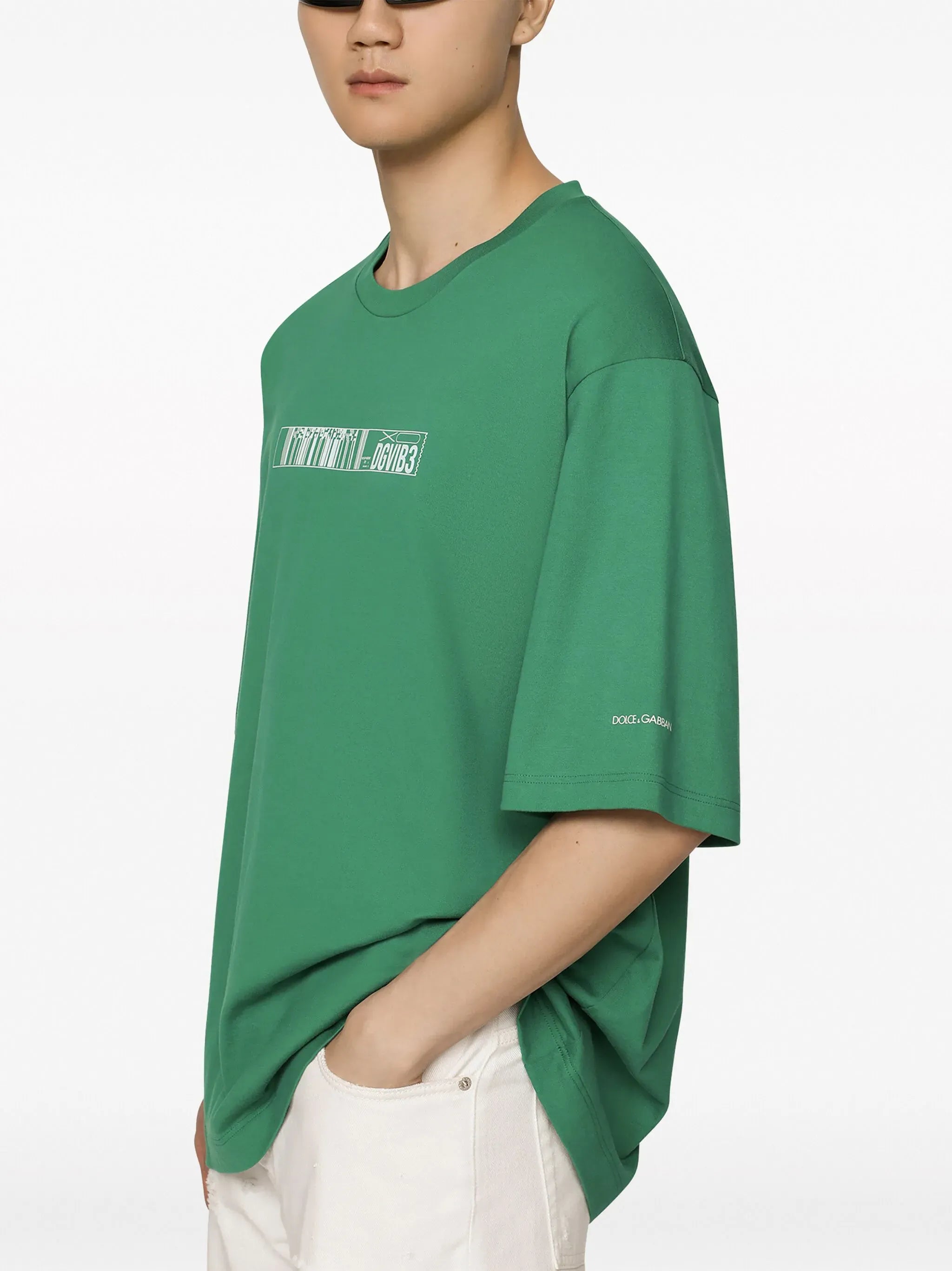 Dolce & Gabbana Dolce & Gabbana Barcode-Print Cotton T-Shirt