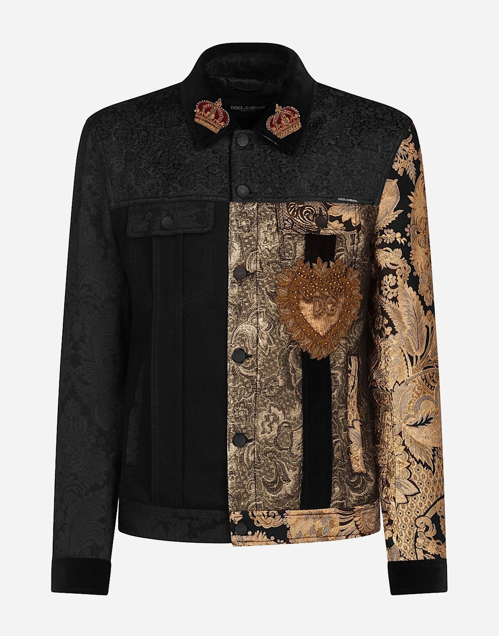 Dolce & Gabbana جاكيت دنيم مزين بألواح باروكية