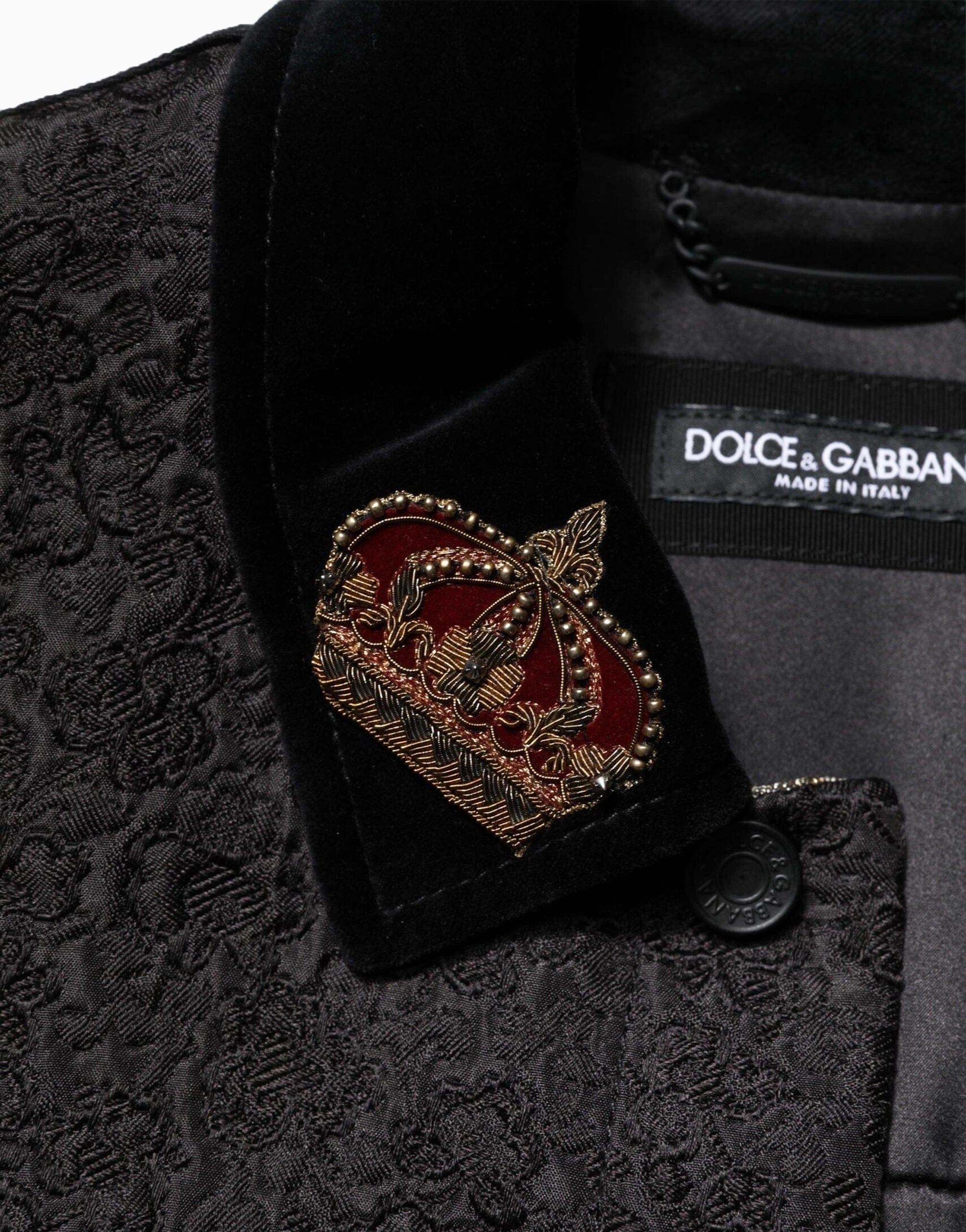 Dolce & Gabbana جاكيت دنيم مزين بألواح باروكية