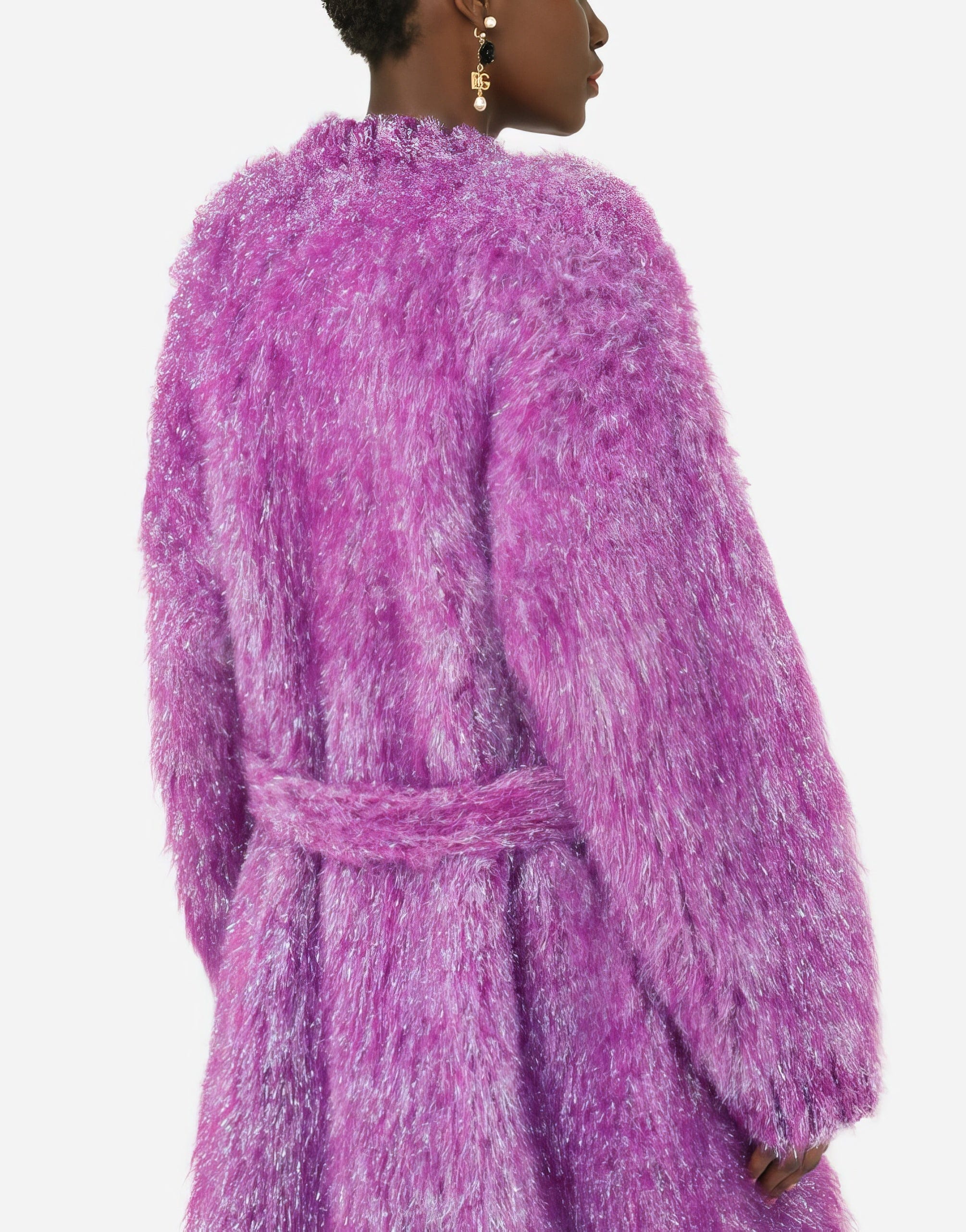 Dolce & Gabbana Bejeweled Buttons Knit Coat