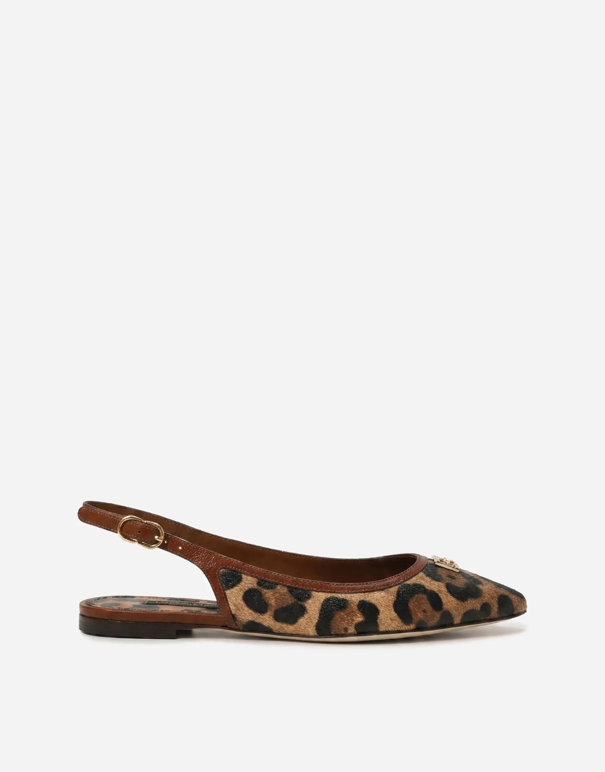 Dolce & Gabbana Bellucci Leopard-Print Slingbacks