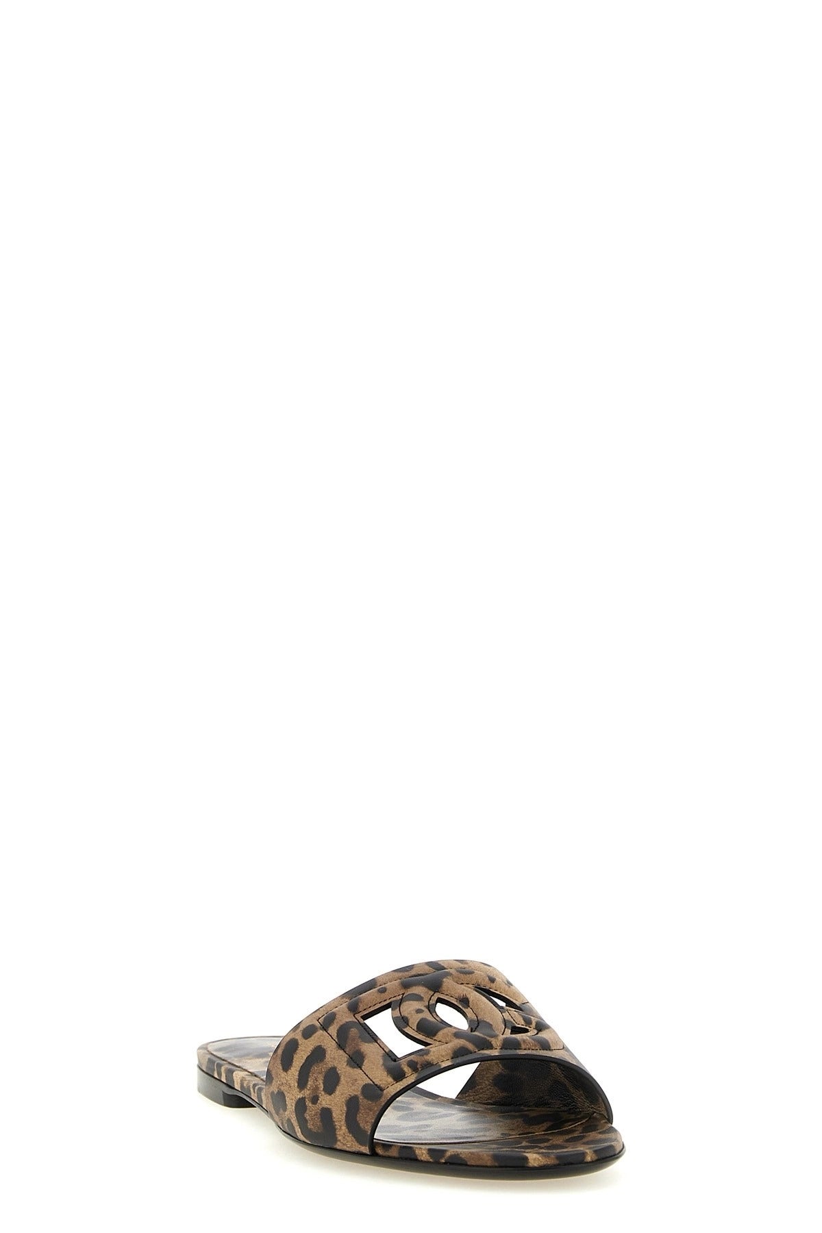 Dolce & Gabbana Bianca Leopard Print Slides - alternate view
