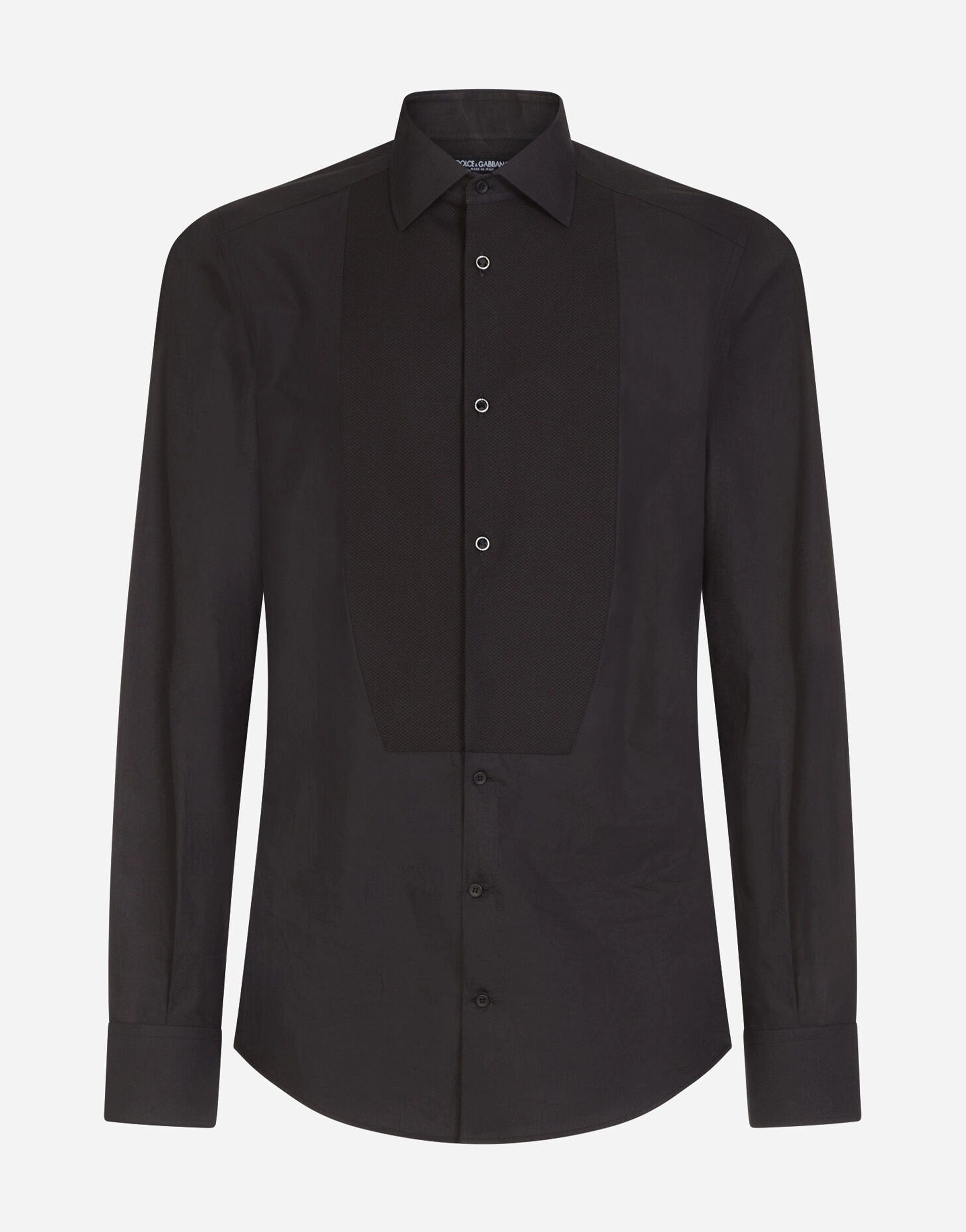 Dolce & Gabbana Bib-Front Cotton Shirt