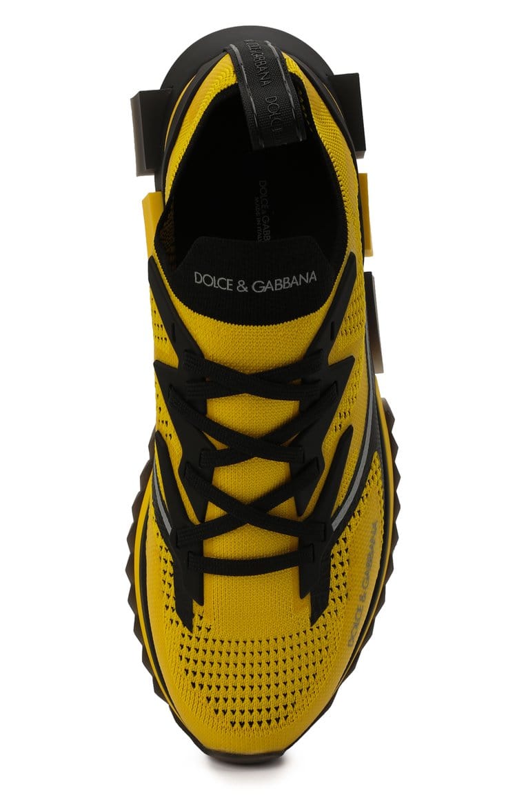 Dolce & Gabbana Black And Yellow Sorrento Low Top Sneakers
