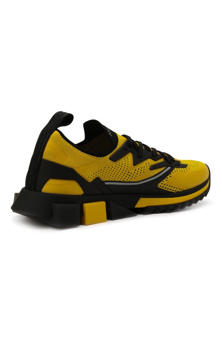 Dolce & Gabbana Black And Yellow Sorrento Low Top Sneakers