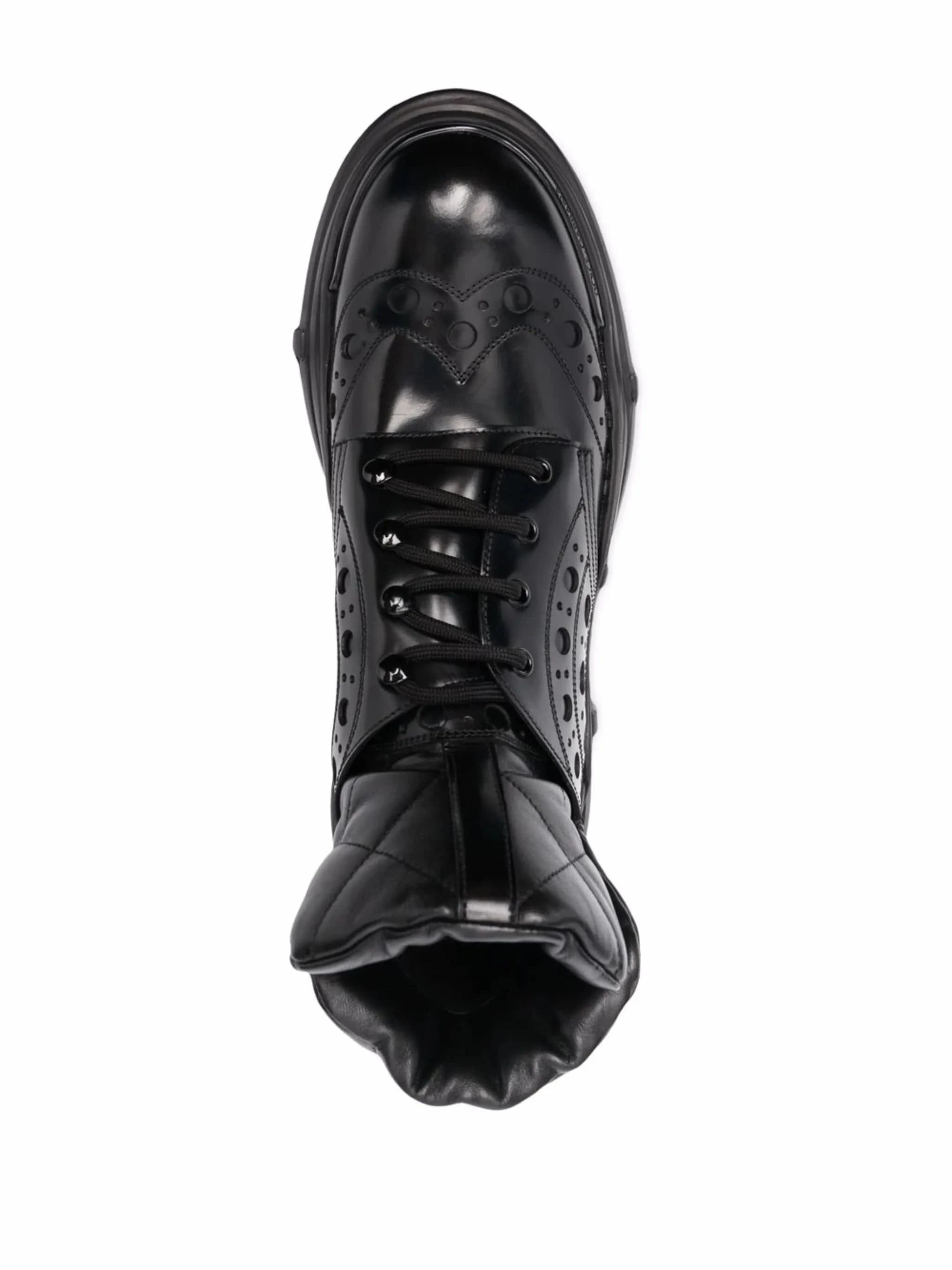 Dolce & Gabbana Black Brogue-Style Boots
