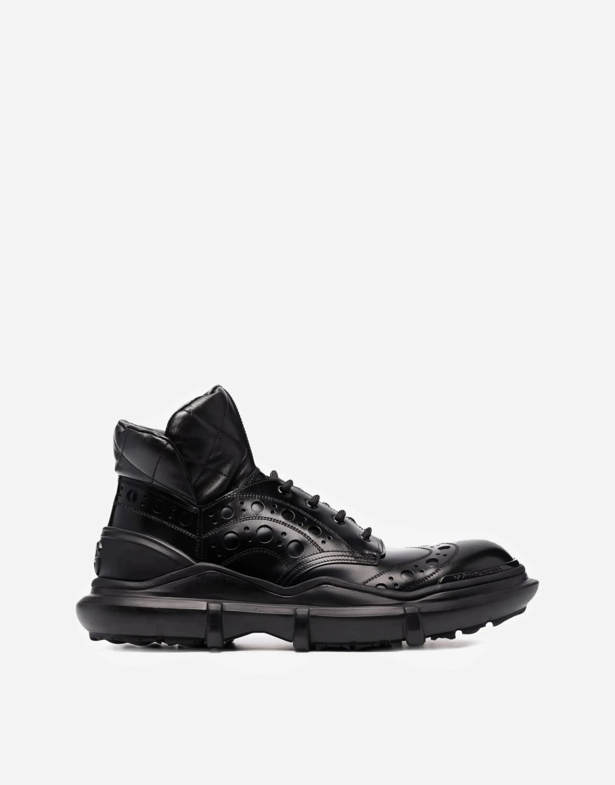Dolce & Gabbana Black Brogue-Style Boots