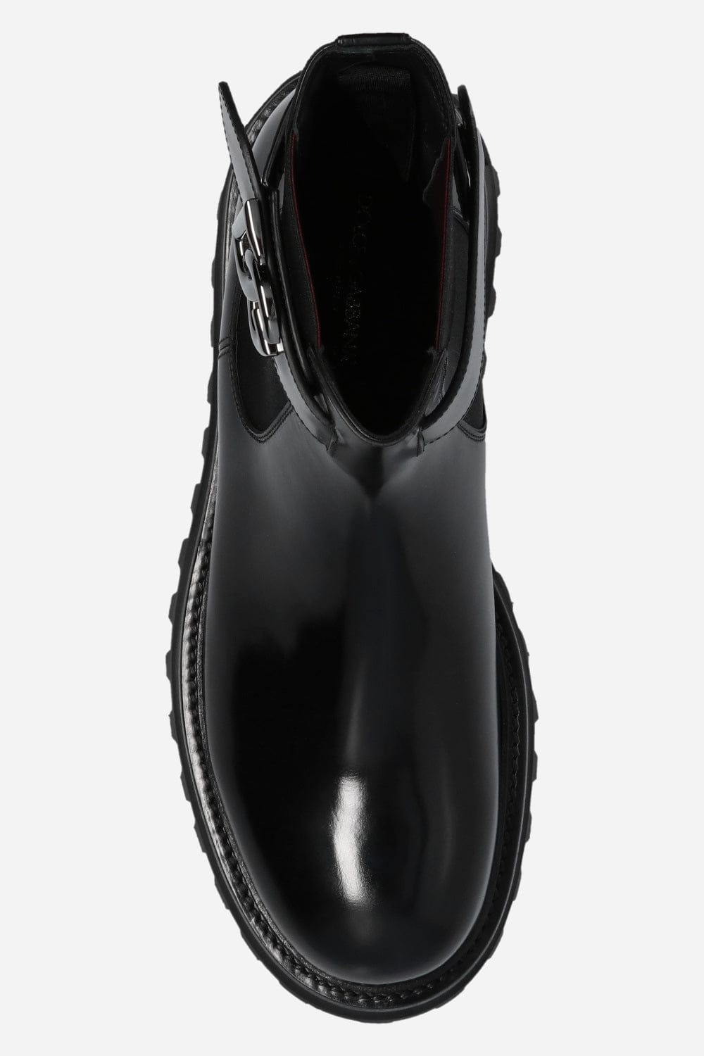 Dolce & Gabbana Black Brushed Leather Ankle Boots