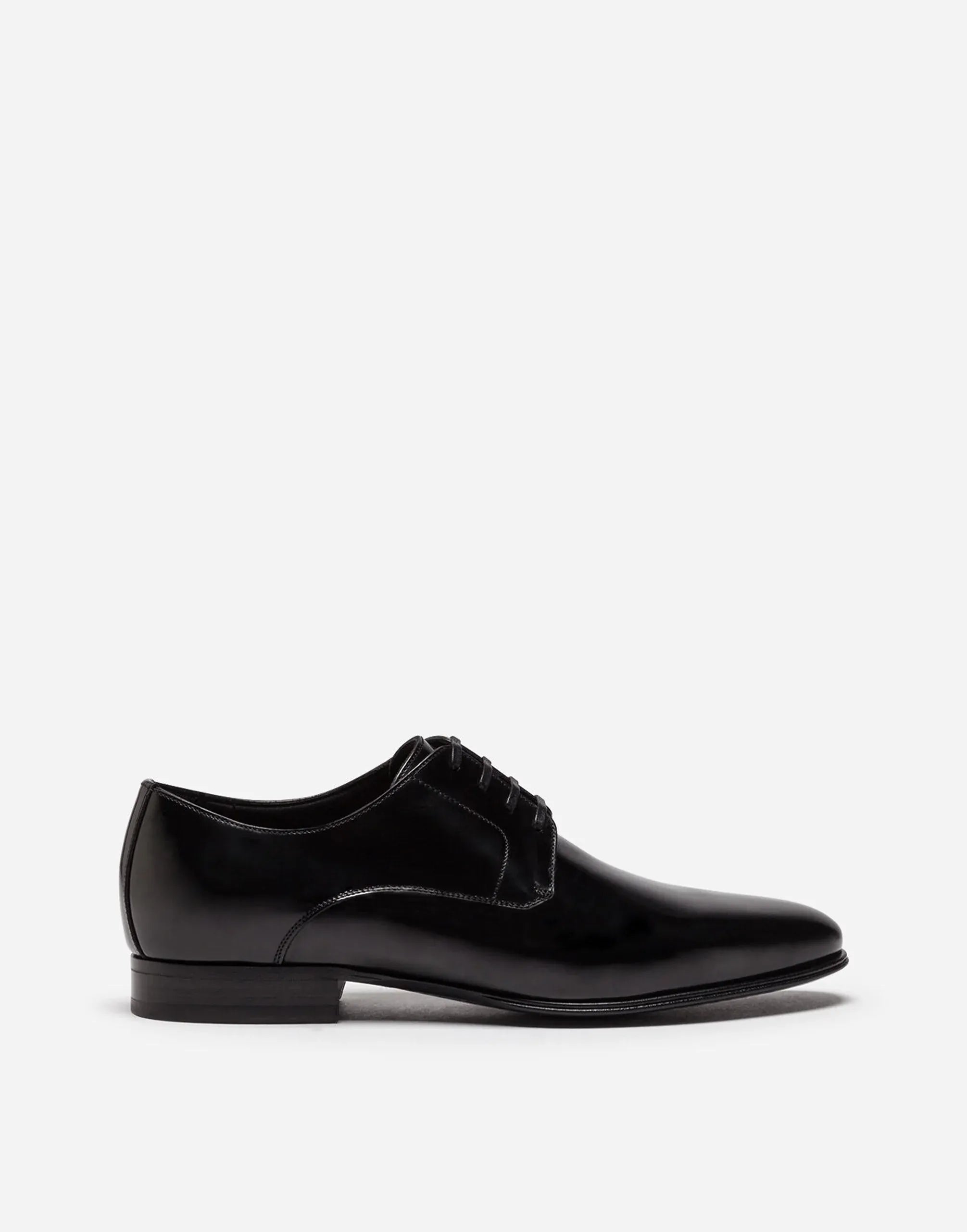 Dolce & Gabbana Black Calfskin Derby Shoes