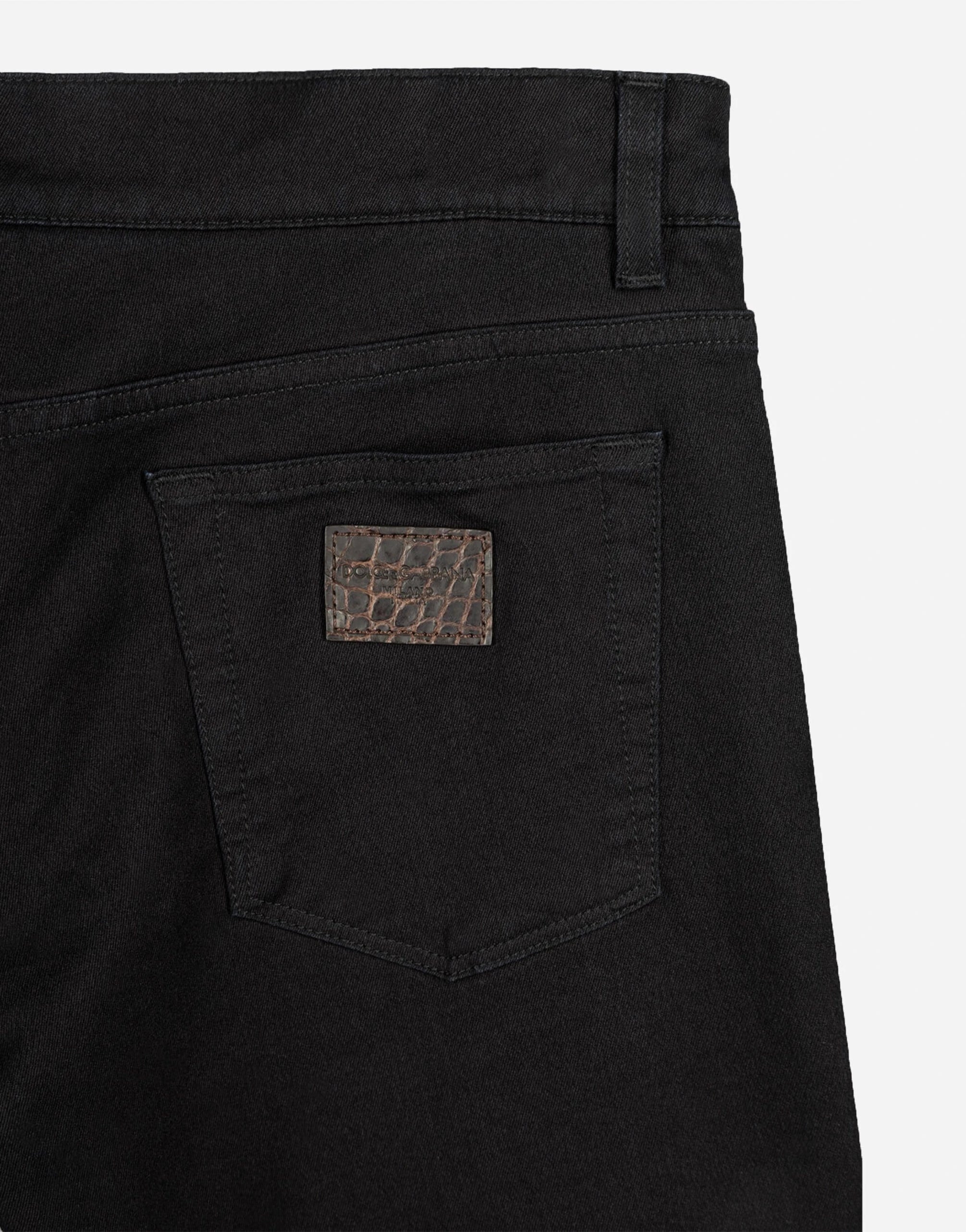 Dolce & Gabbana Black Cotton Blend Trousers