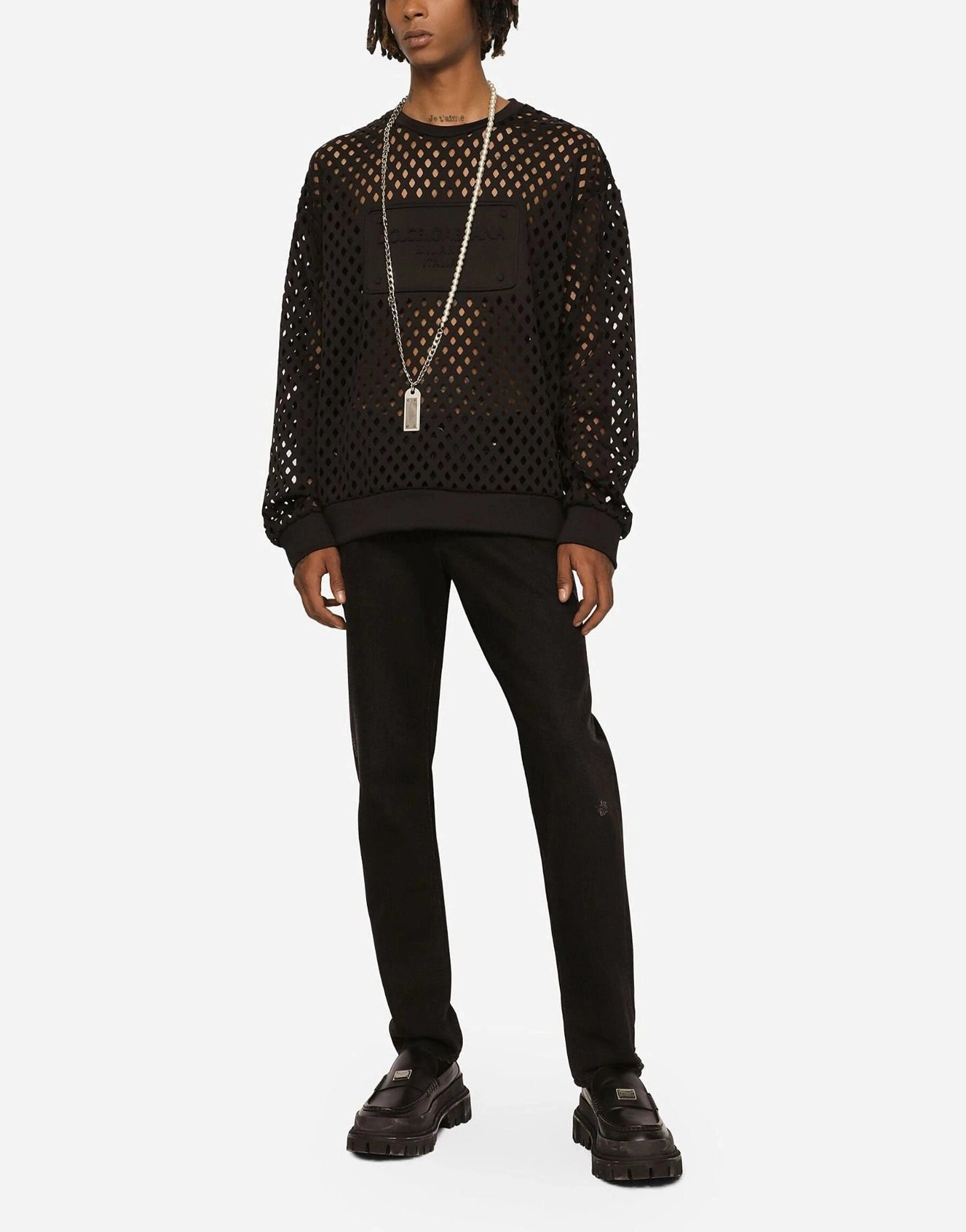 Dolce & Gabbana Black Cotton Denim Jeans