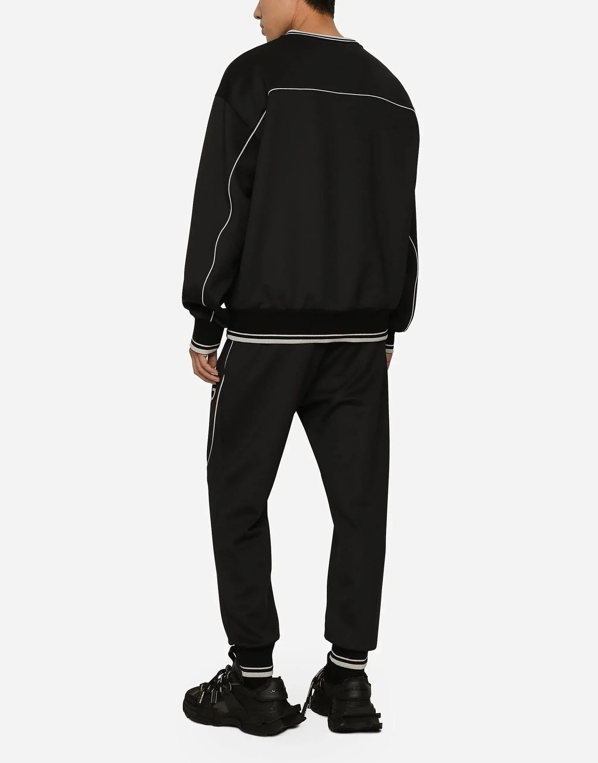 Dolce & Gabbana Black Embossed DG Logo Sweatshirt