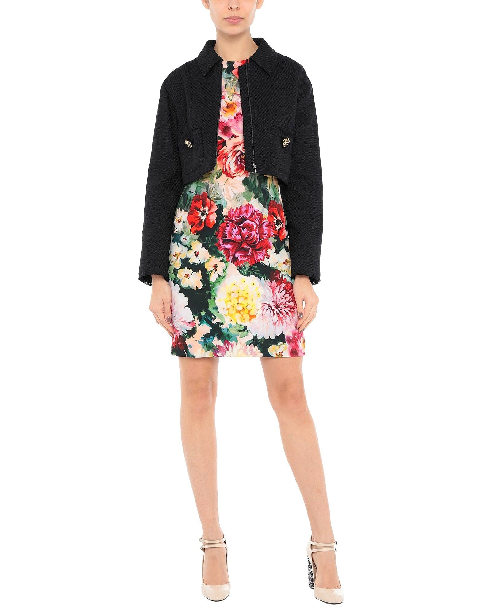 Dolce & Gabbana Black Full-Zip Cropped Jacket