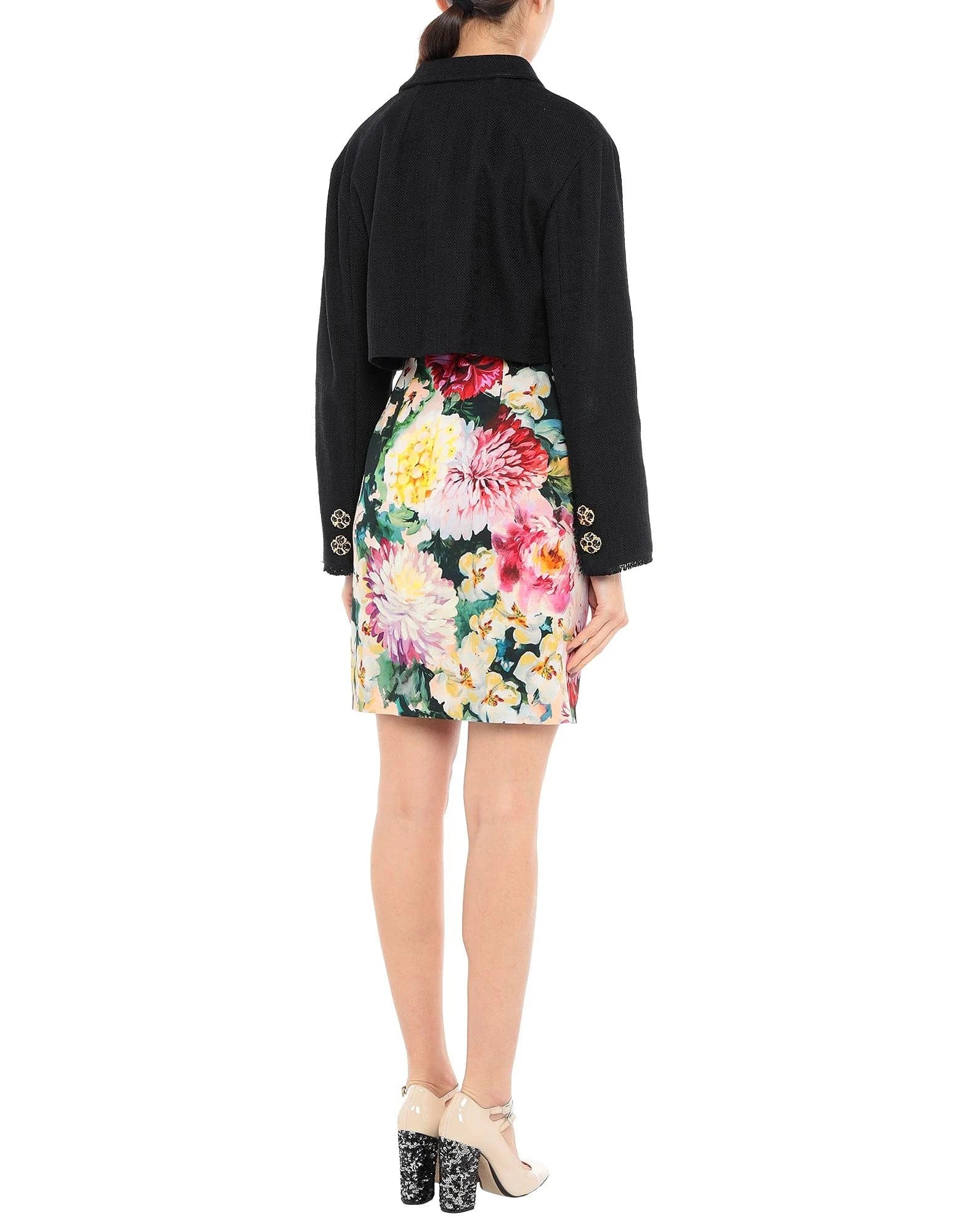 Dolce & Gabbana Black Full-Zip Cropped Jacket