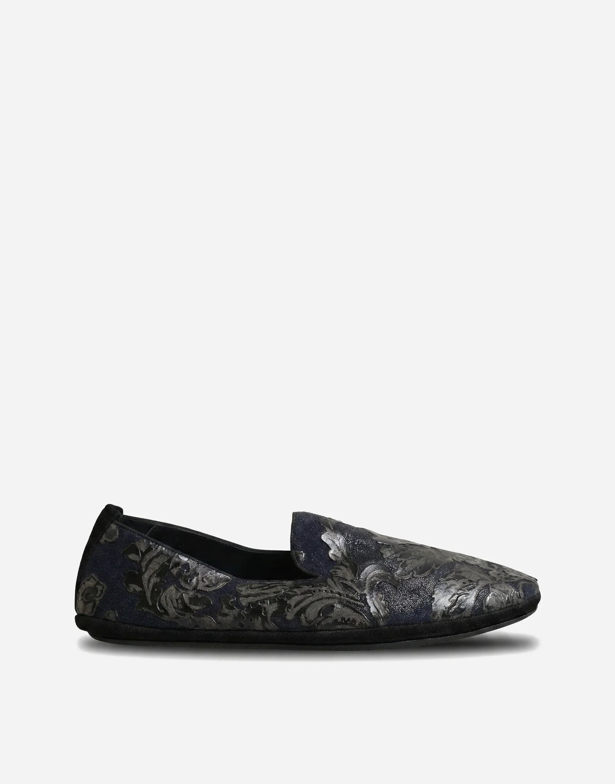 Dolce & Gabbana Black Jacquard Loafers