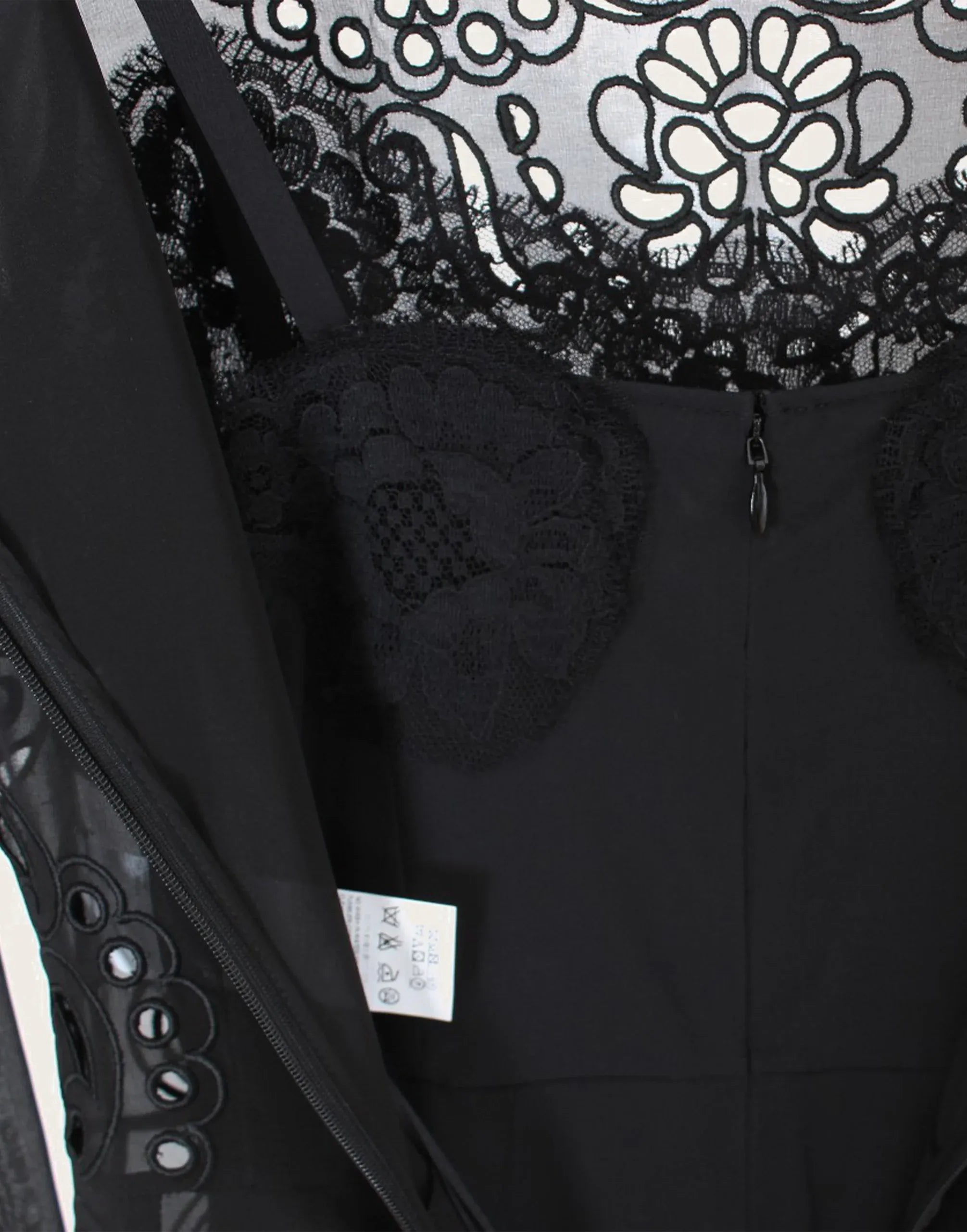 Dolce & Gabbana Black Lace Long-Sleeve Sheath Dress