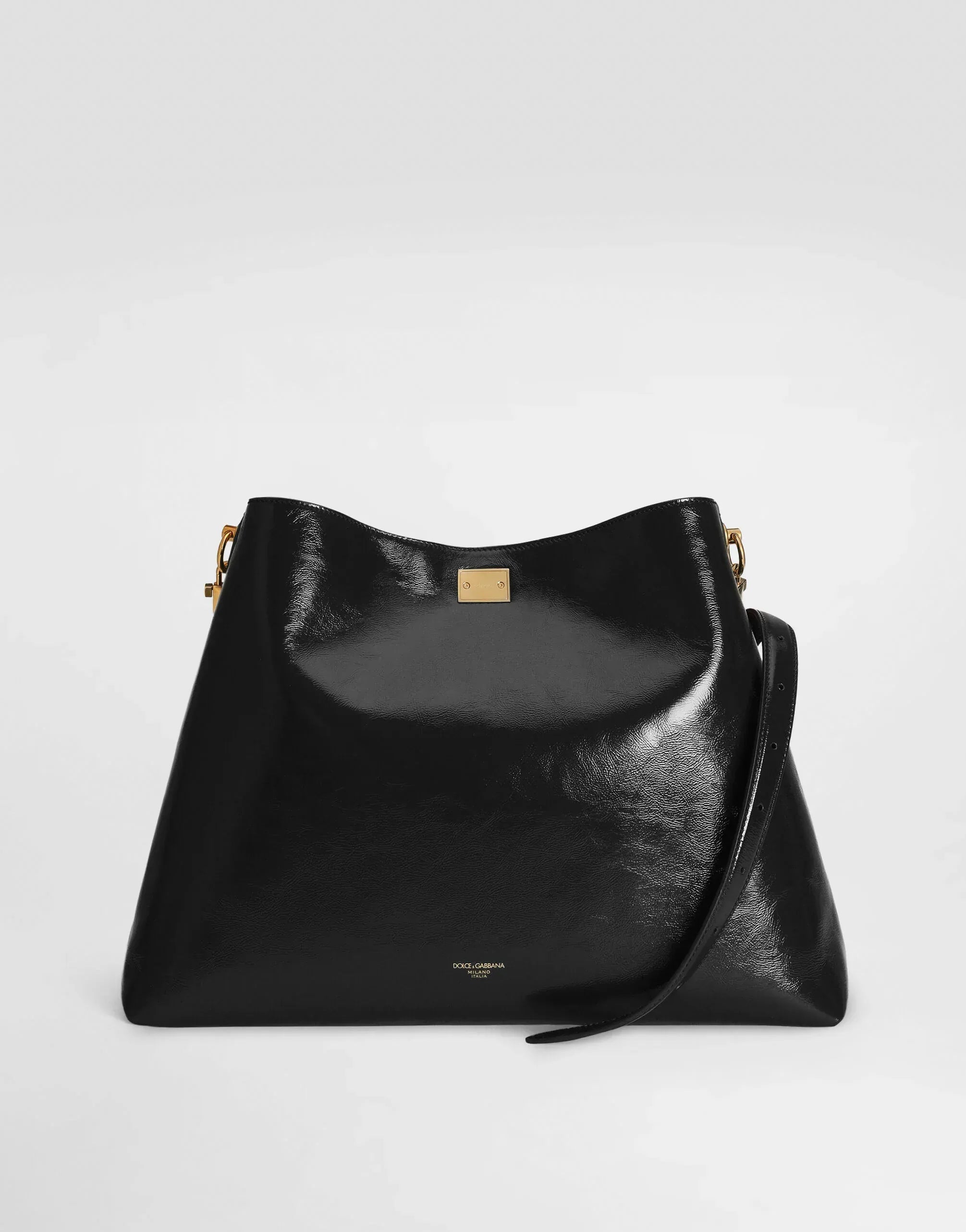 Dolce & Gabbana Black Large Vittoria Shoulder Bag