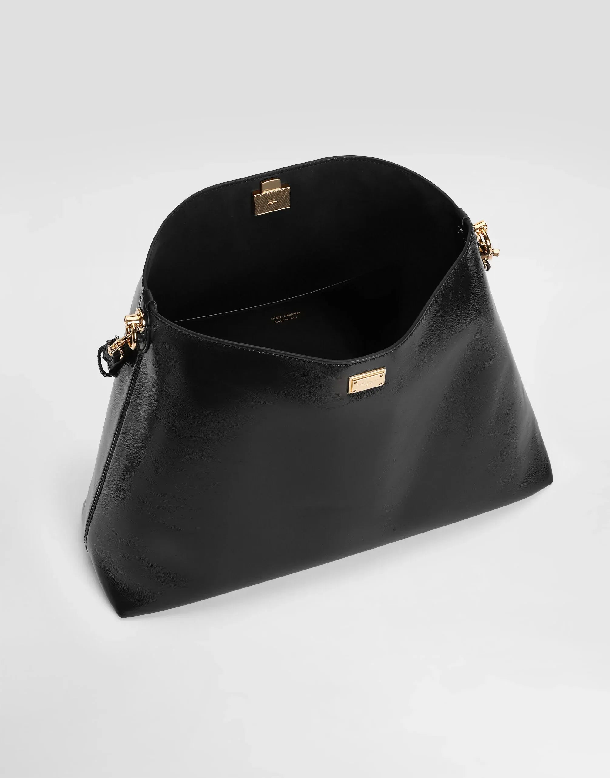 Dolce & Gabbana Black Large Vittoria Shoulder Bag